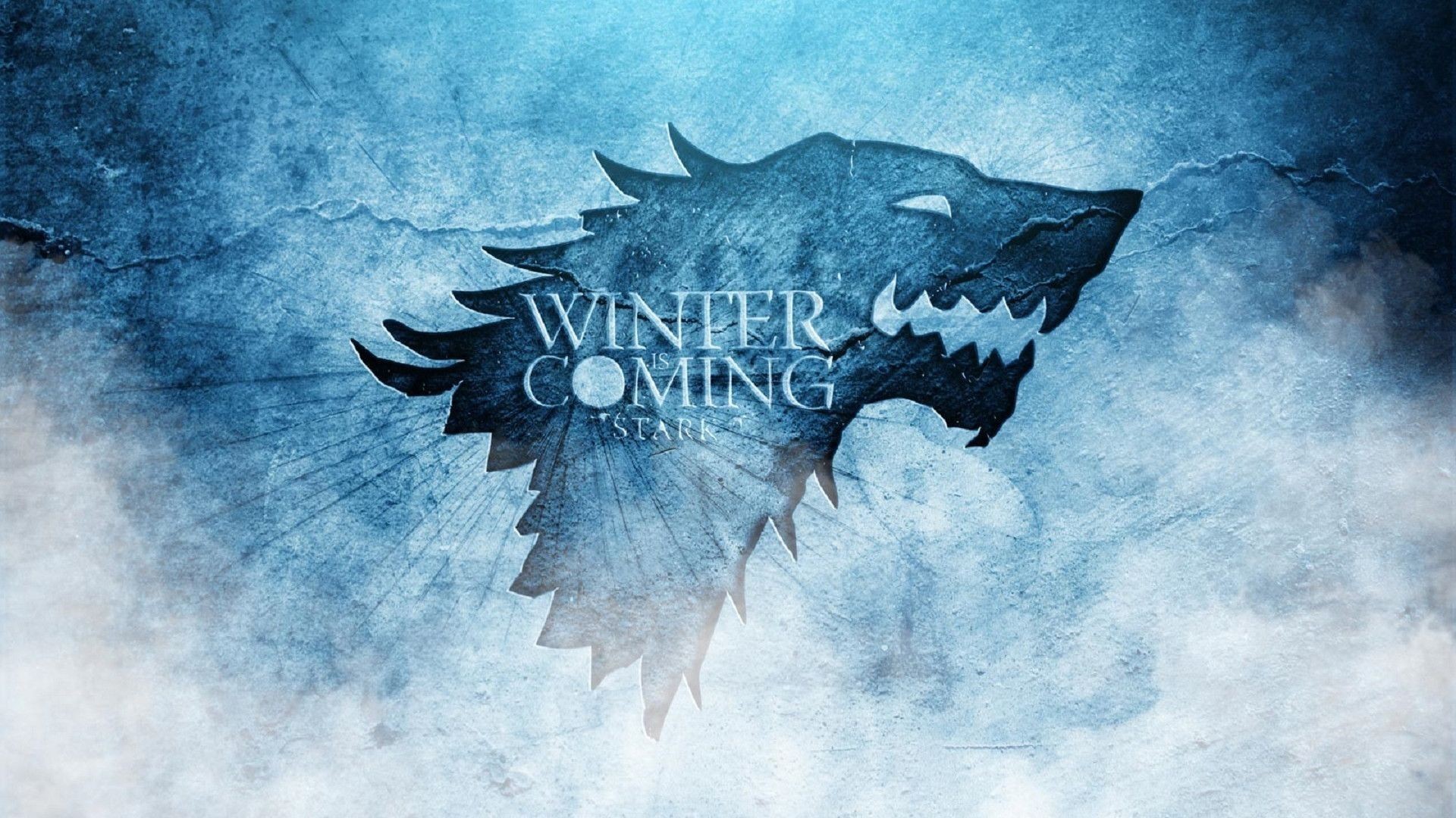 Sigillo di Casa Stark, Winter Is Coming, Metalupo, Il Trono di Spade, Azzurro, sfondo 1080p