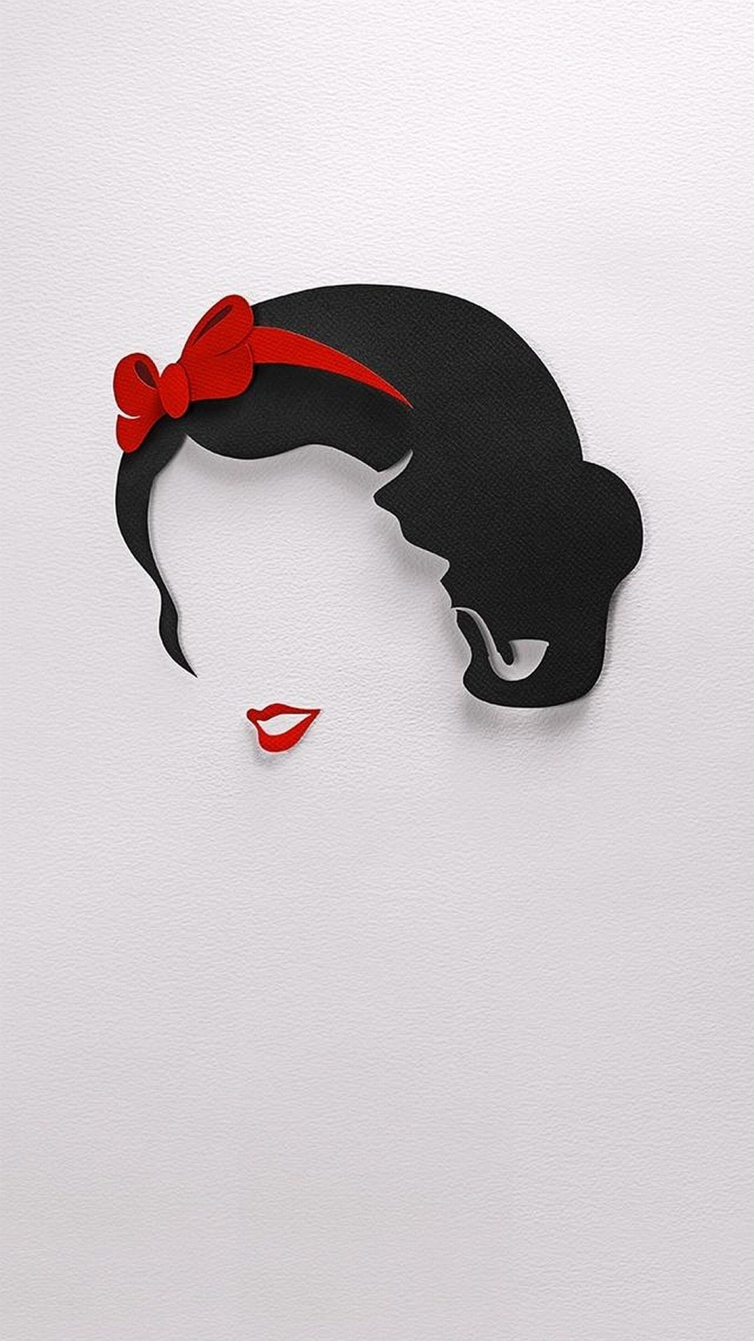 Biancaneve, Disney, Minimalista, Sfondo bianco, Full HD, schermata di blocco iPhone 6