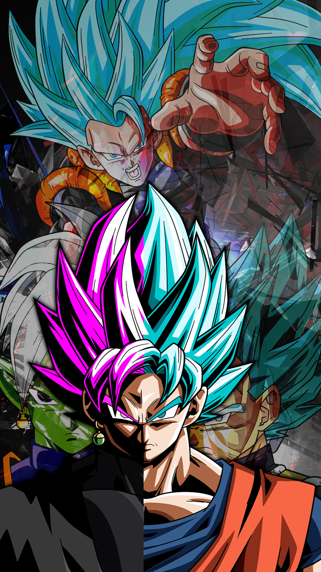 Goku Black, Super Saiyan Rosé, Goku, Dragon Ball Super, Full HD, schermata di blocco del cellulare
