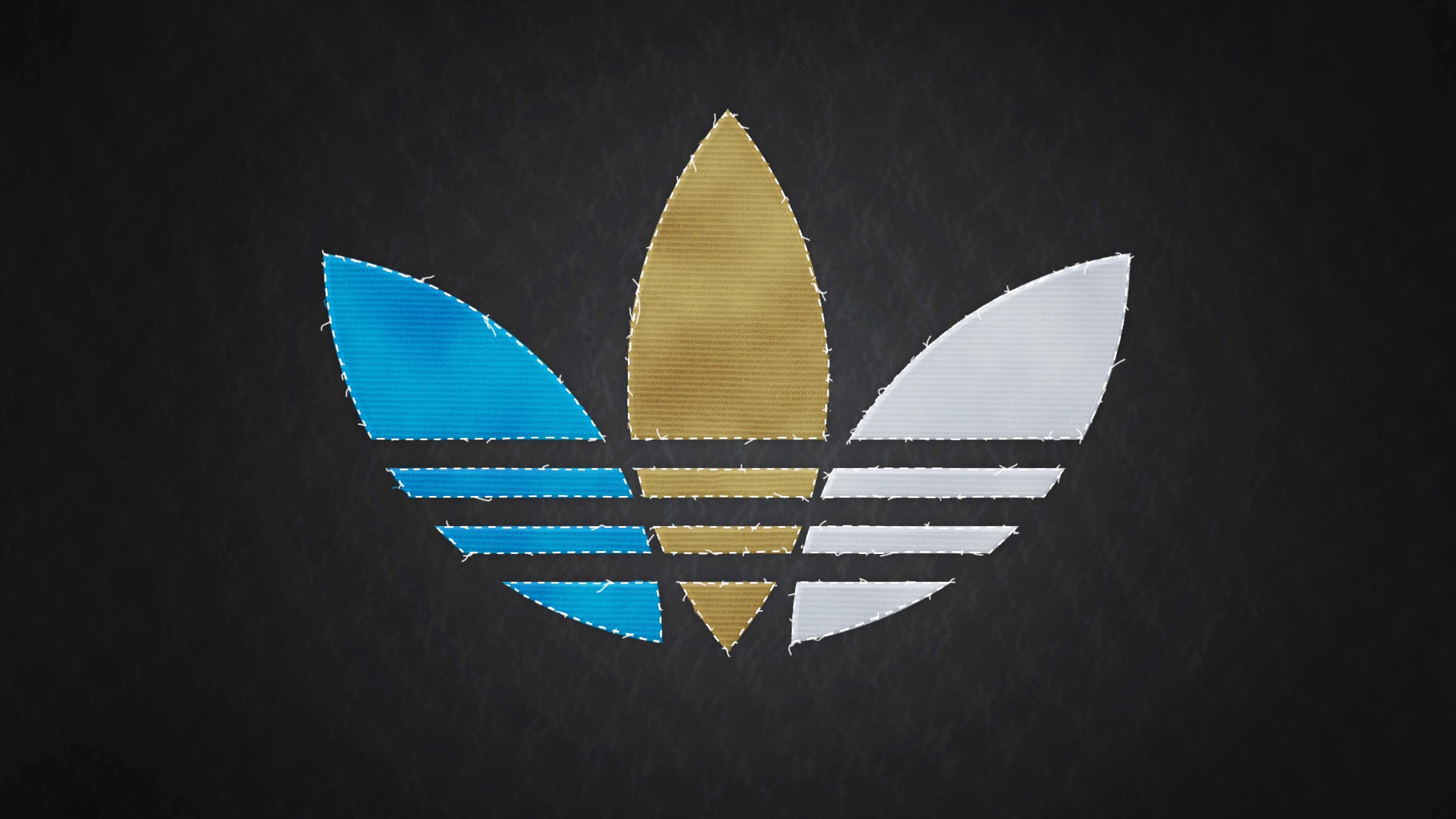 Adidas Originals, Trifoglio, Cucito, Sfondo scuro, 4K, wallpaper per portatile