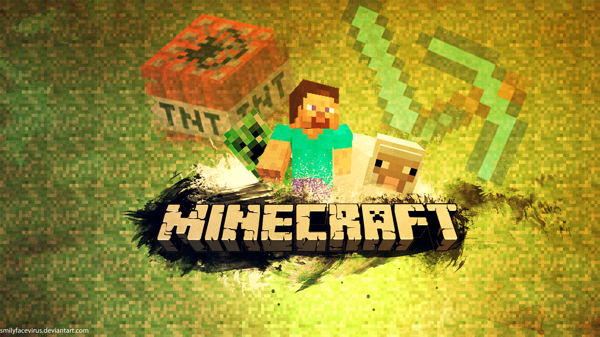 Minecraft, Steve, TNT, Logo, Pecora, Full HD 1080p, sfondo desktop