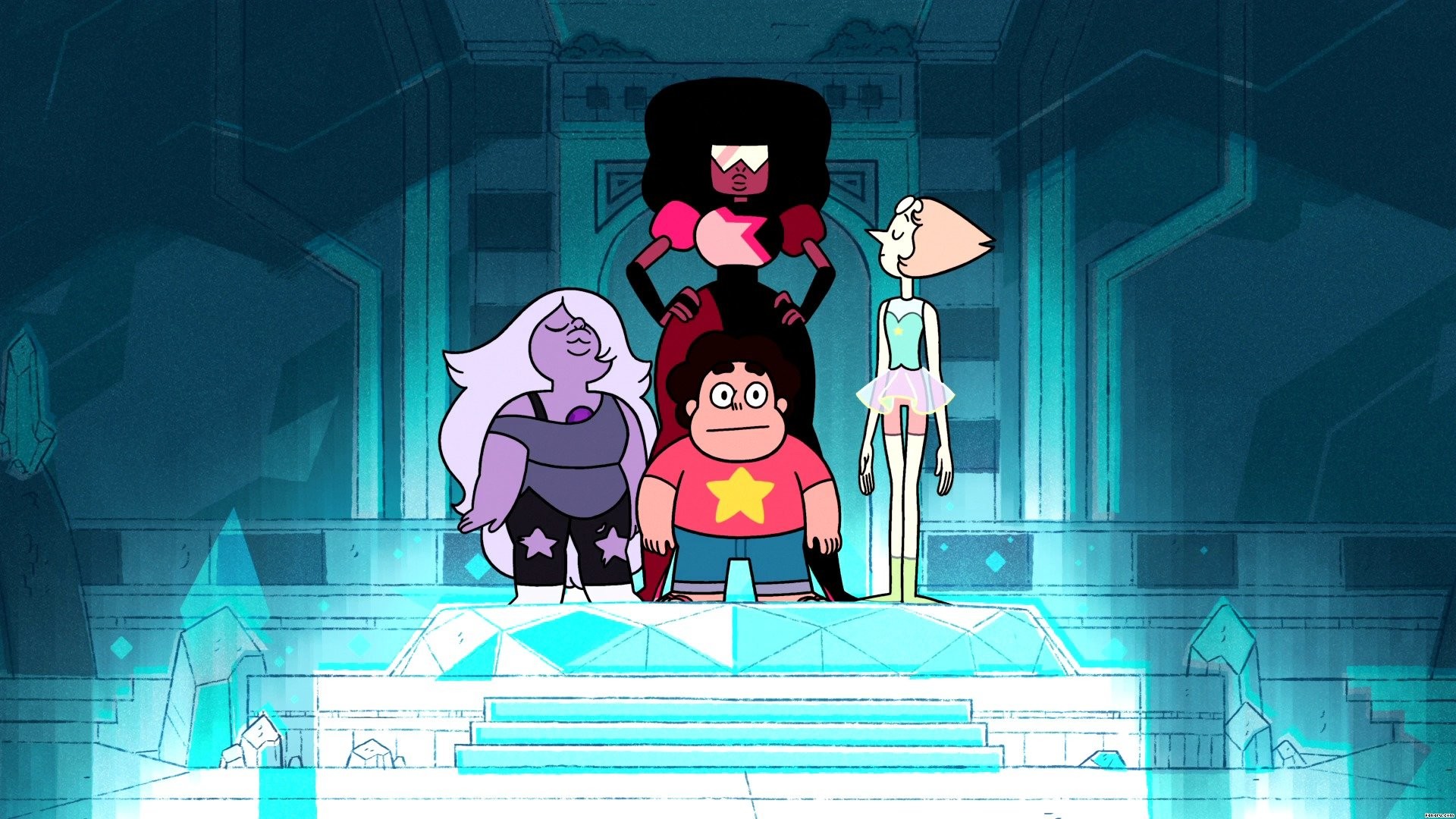 Steven, Garnet, Ametista, Perla, Steven Universe, Gemme di Cristallo, wallpaper desktop Full HD