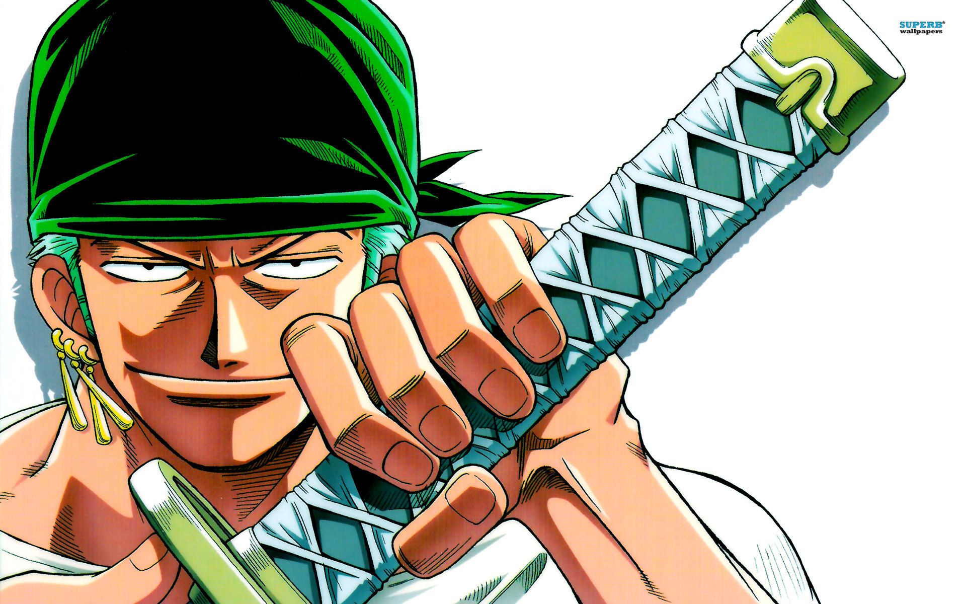 Roronoa Zoro, One Piece, Wado Ichimonji, Bandana, Primo piano, 1920x1200, immagine di sfondo