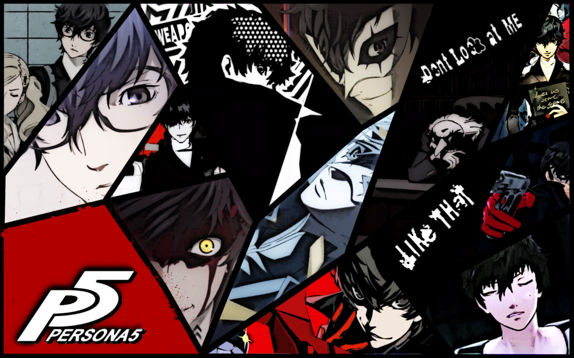 Joker, Persona 5, Collage, Logo, 1920x1200, sfondo per PC