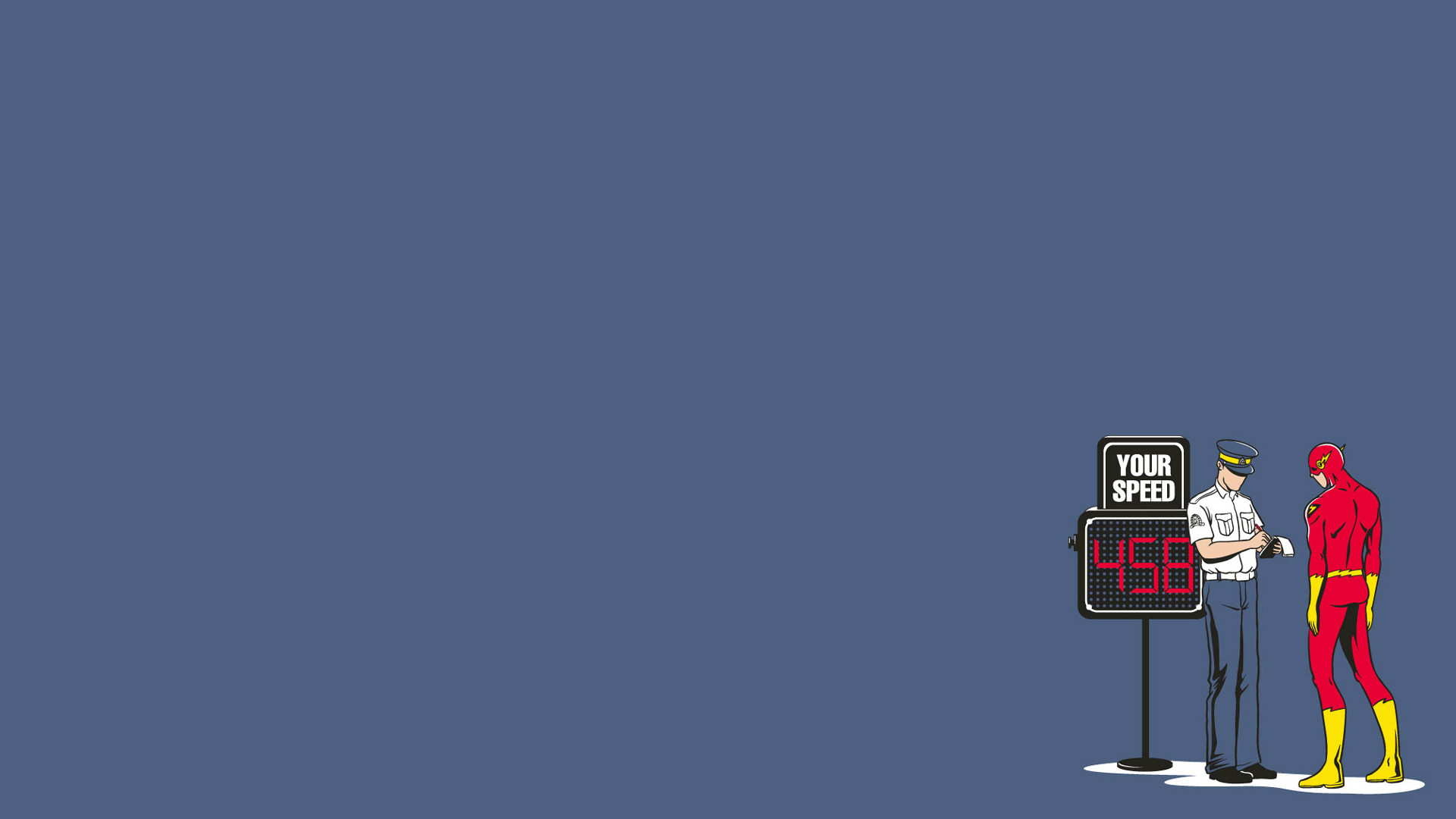 Minimalismo, Flash, Autovelox, Poliziotto, 1920x1080, sfondo per PC