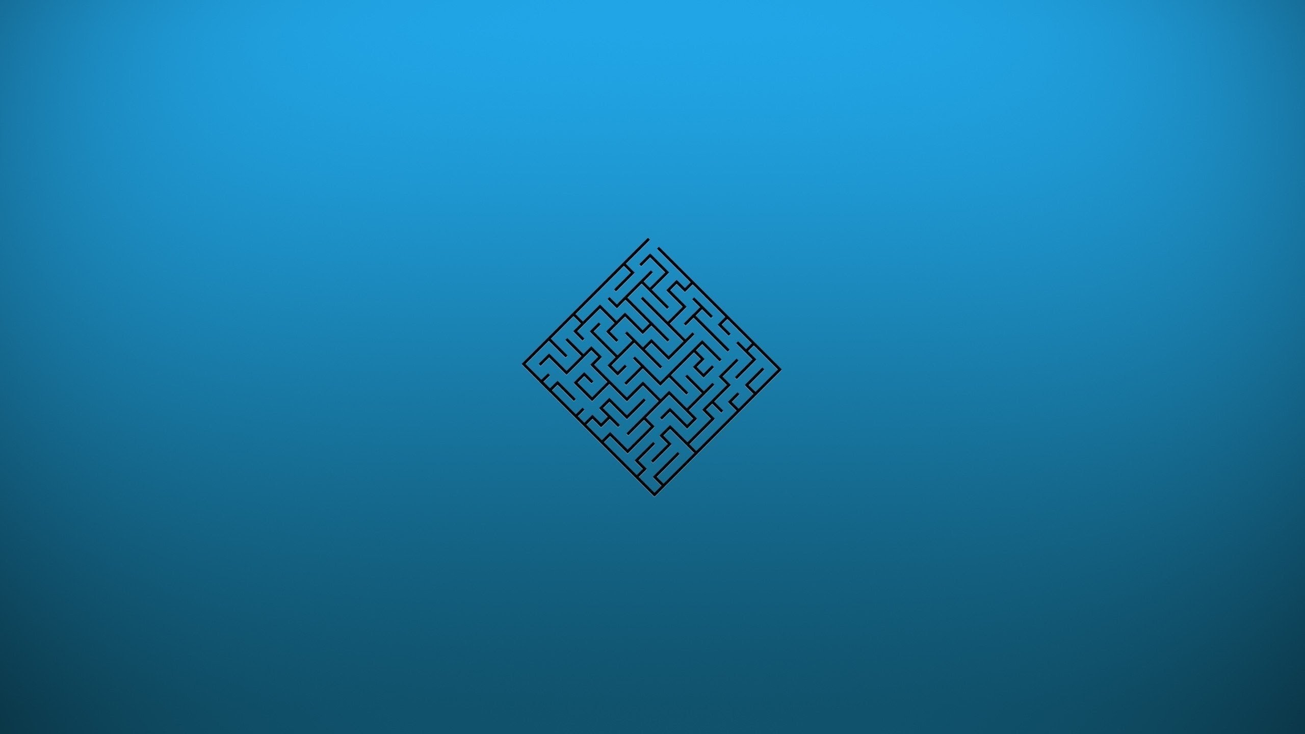 Labirinto, Blu, Minimalista, 16:9 2K, sfondo widescreen