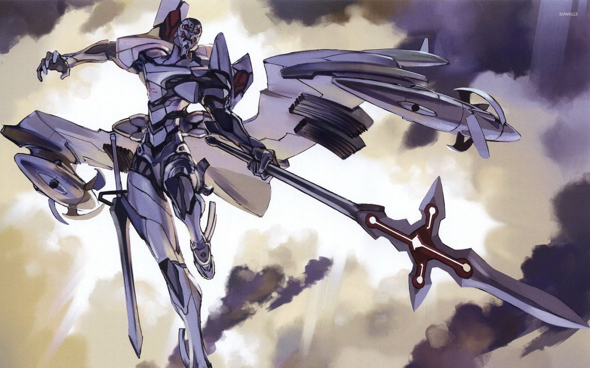 Evangelion Mass Production, Neon Genesis Evangelion, Mecha, Nuvole, sfondo desktop 1920x1200