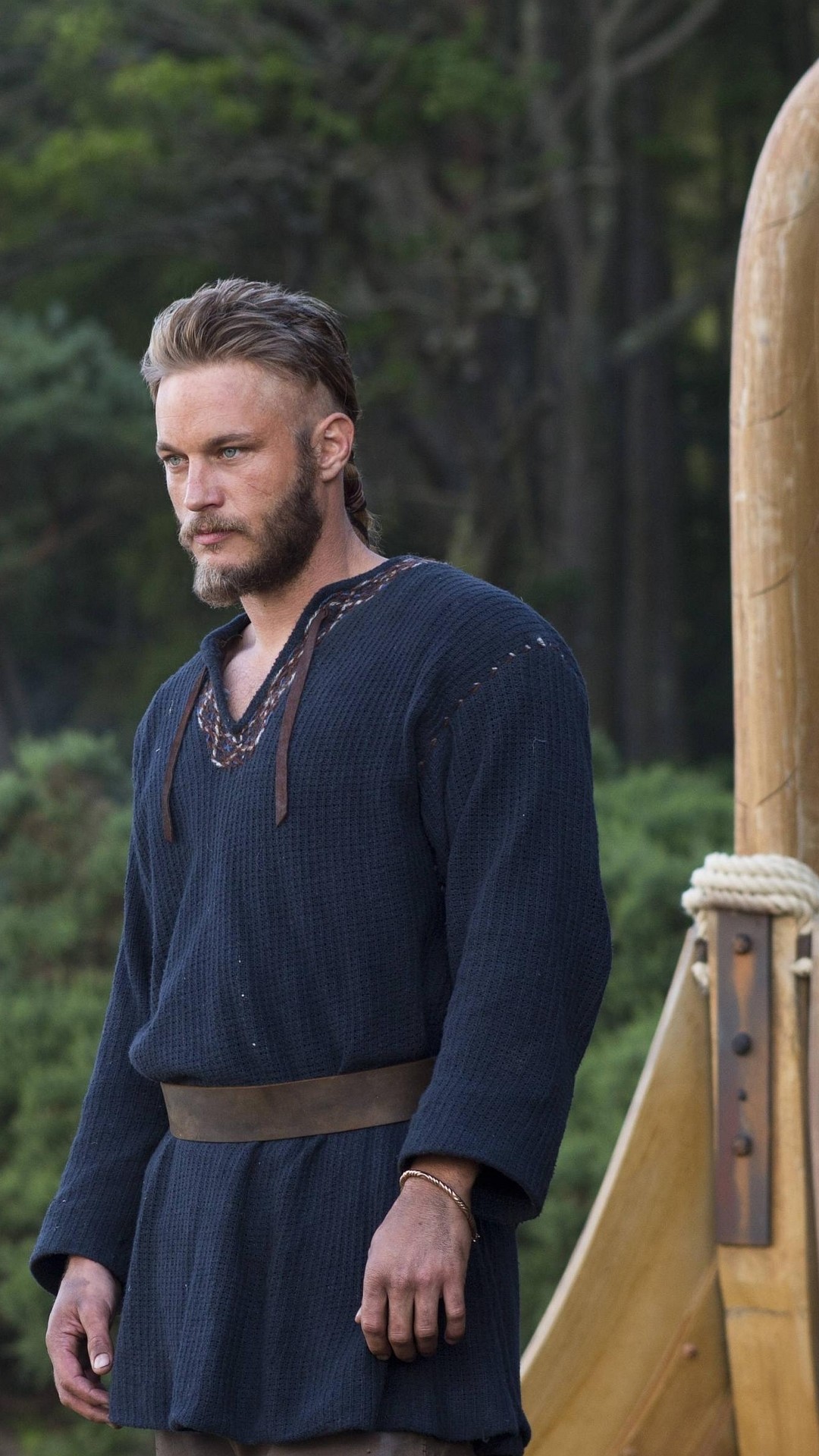 Ragnar Lothbrok, Travis Fimmel, Vikings, Drakkar, Full HD, sfondo per iPhone e Android