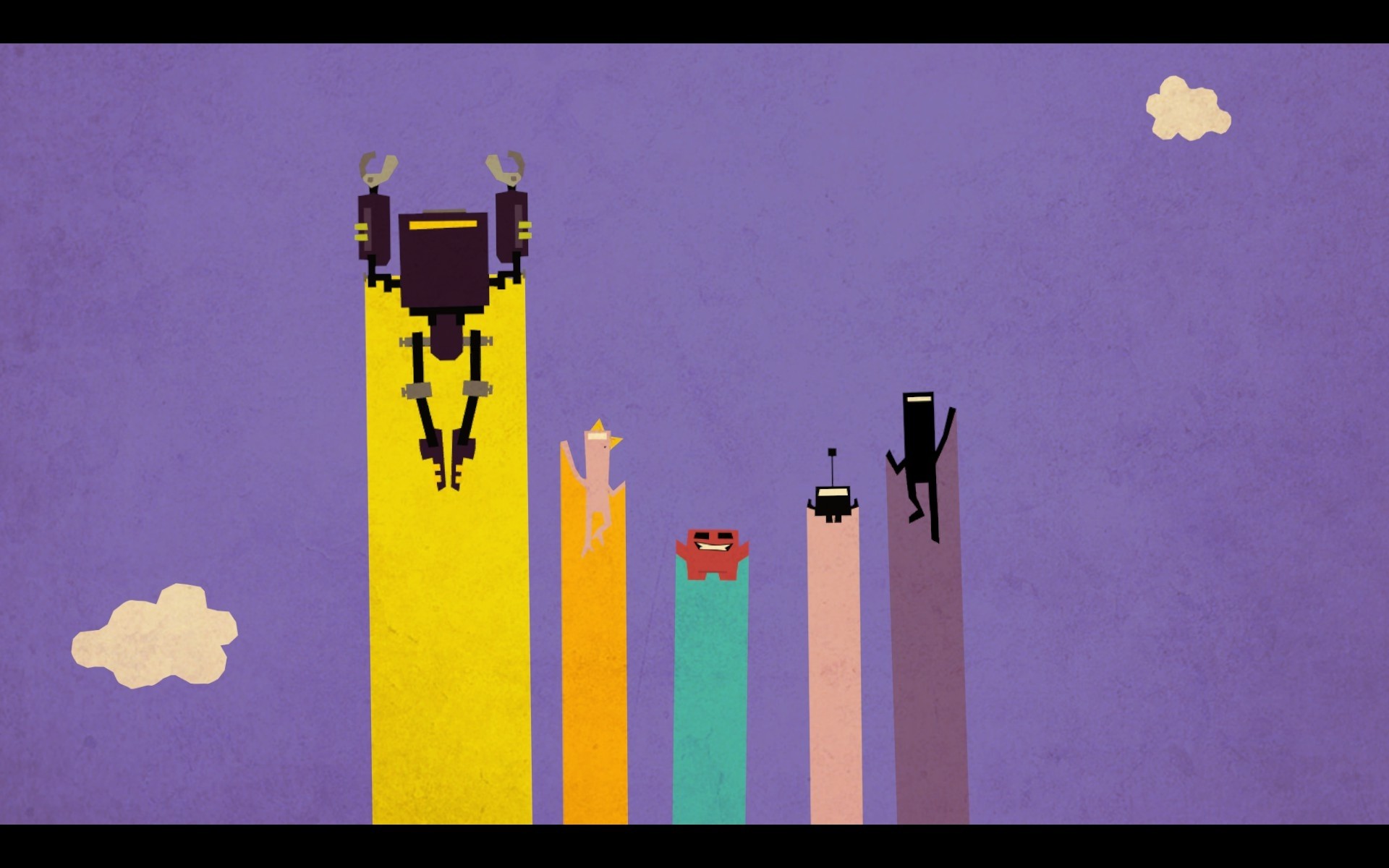 Robot, Minimalista, Viola, Illustrazione, 1920x1200, sfondo per PC
