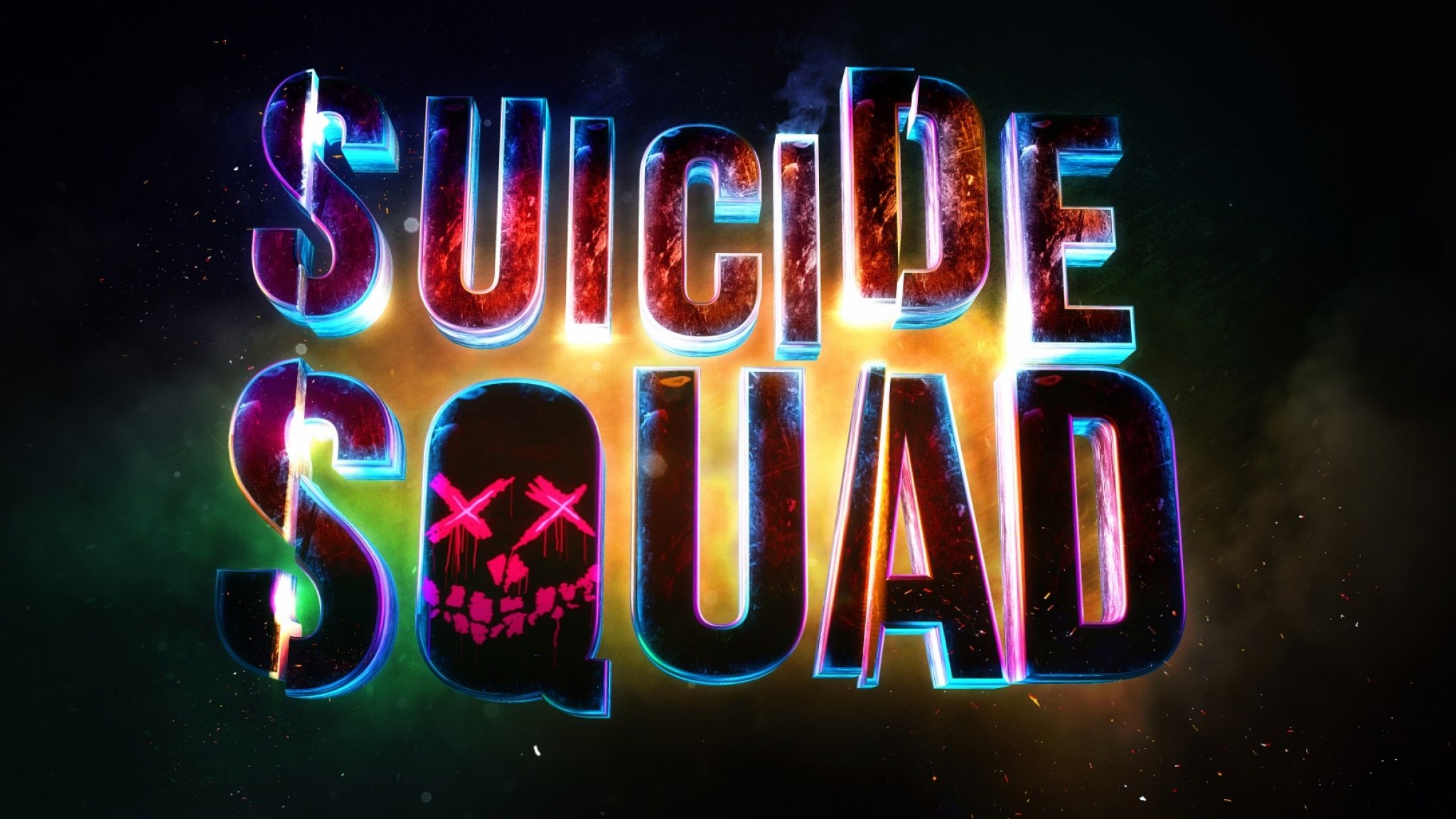 Suicide Squad, Logo, Neon, Spazio, Full HD, sfondo per portatile