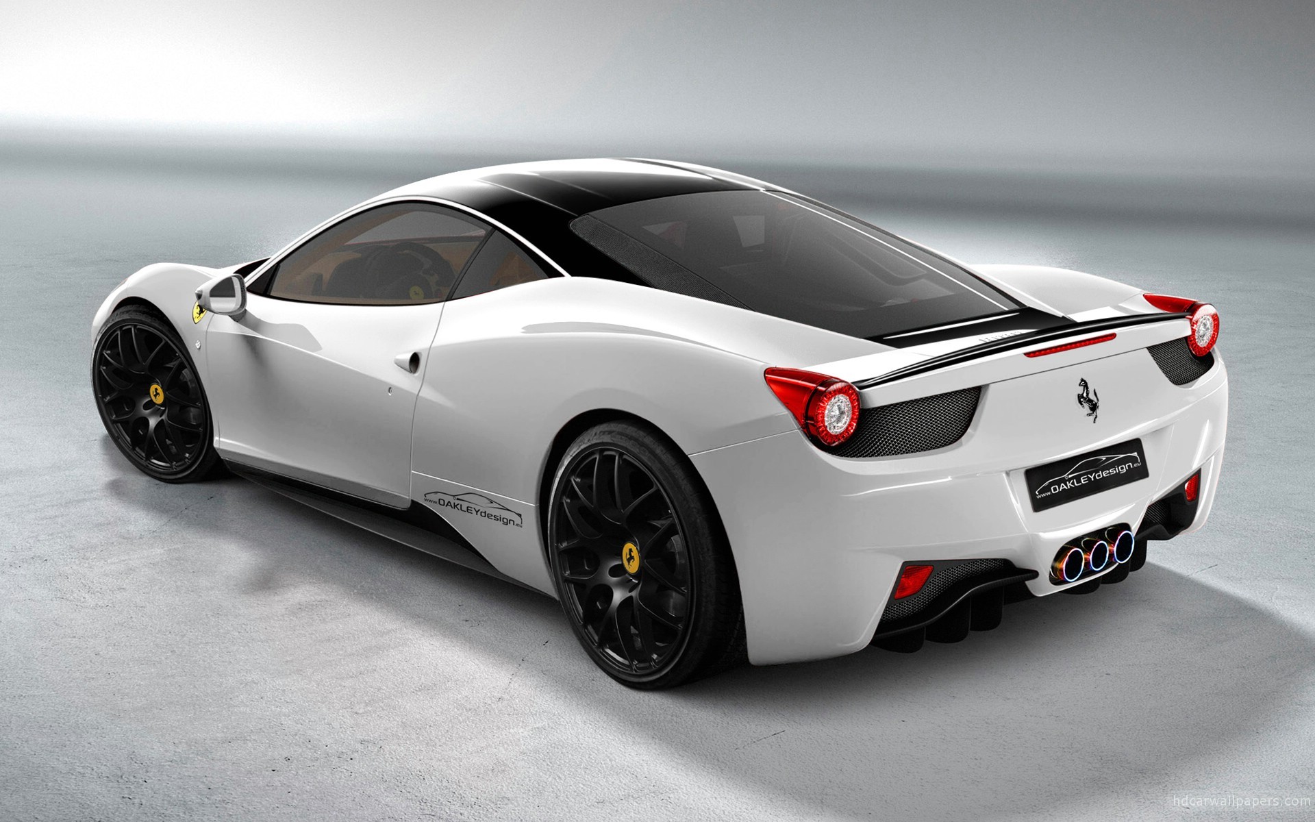 Ferrari 458 Italia, Bianco, Tetto nero, Sfondo grigio, 1920x1200, wallpaper desktop