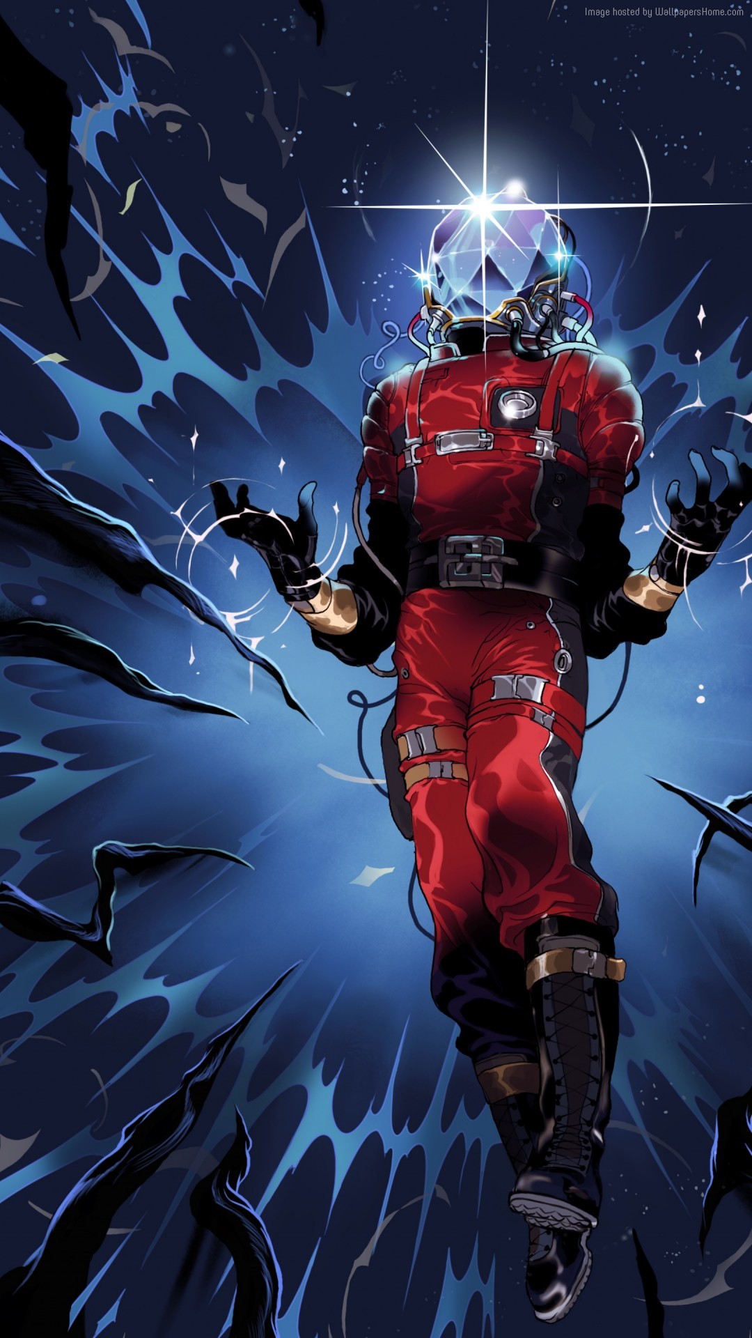 Astronauta, Spazio, Arte digitale, immagine di sfondo iPhone