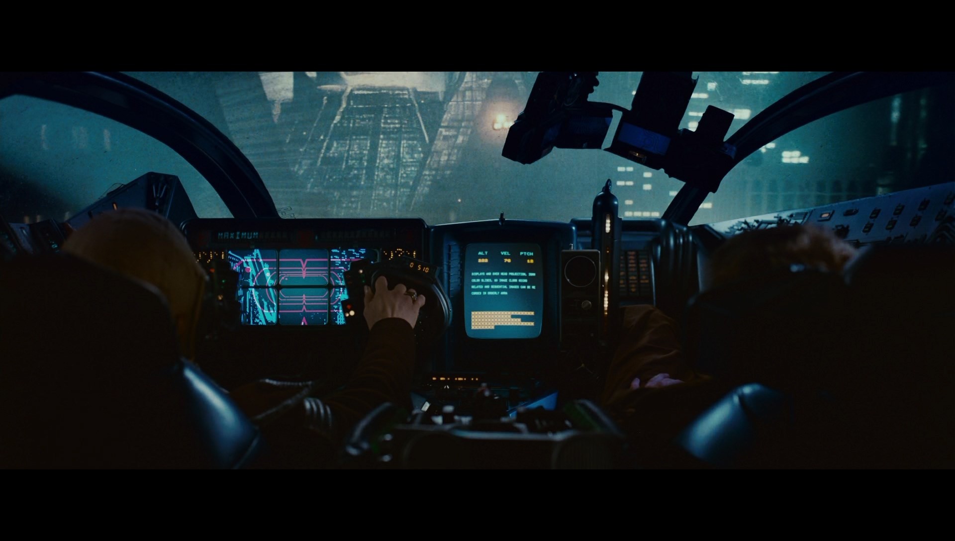 Blade Runner, Spinner, Cabina, Città, Notte, Full HD, sfondo Windows 11