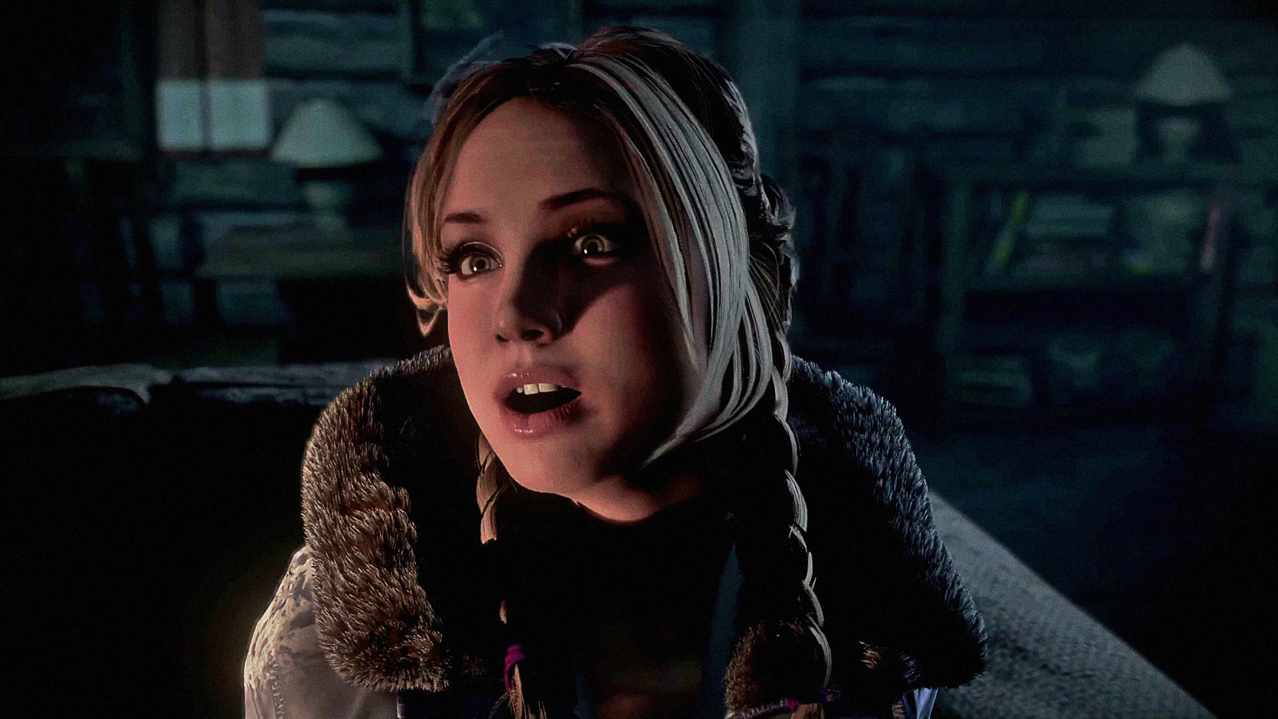 Until Dawn, Sam, Paura, Notte, Primo piano, 2560x1440, sfondo per PC