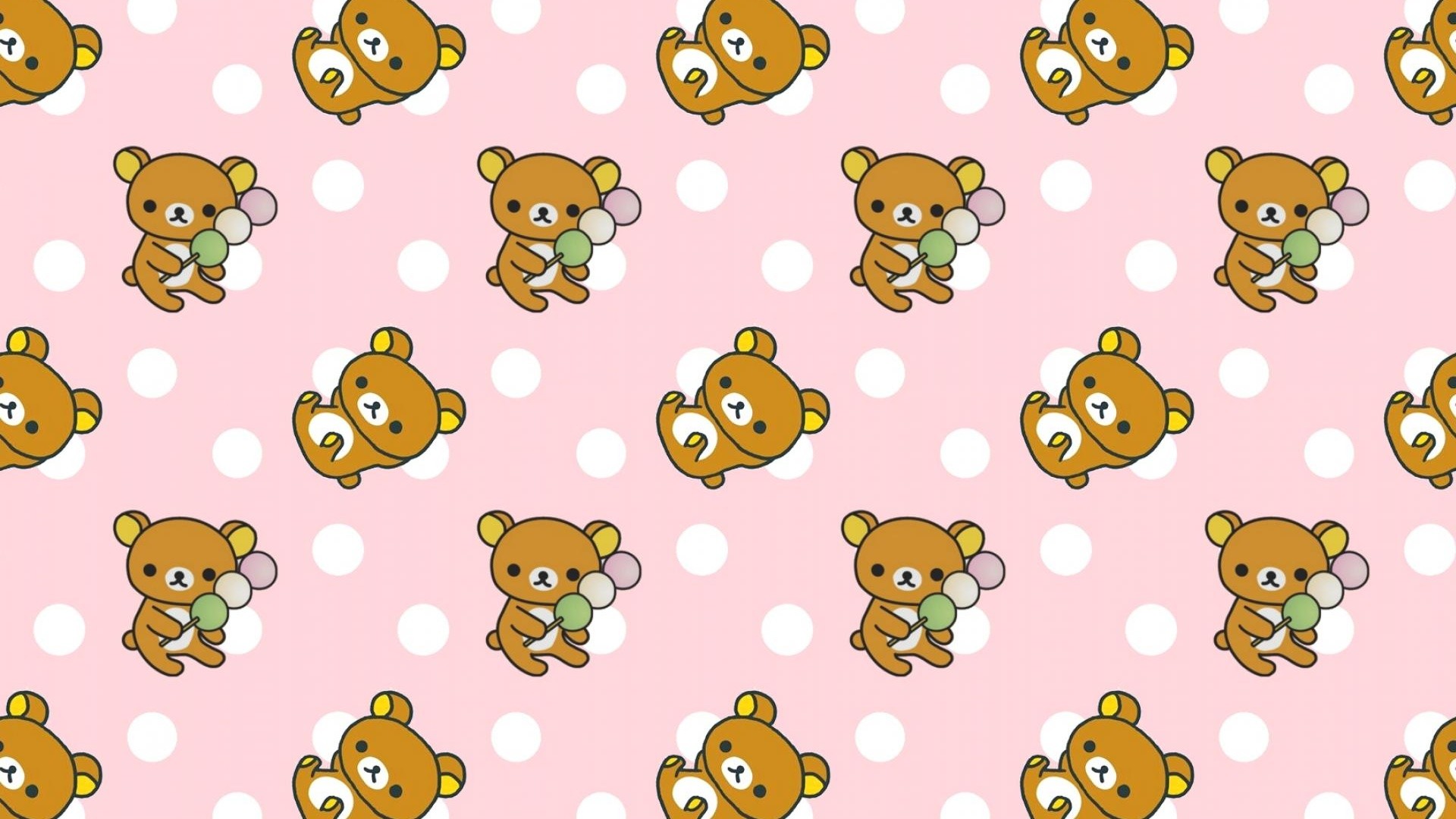 Rilakkuma, Motivo, Pois, Kawaii, 1920x1080, sfondo per PC