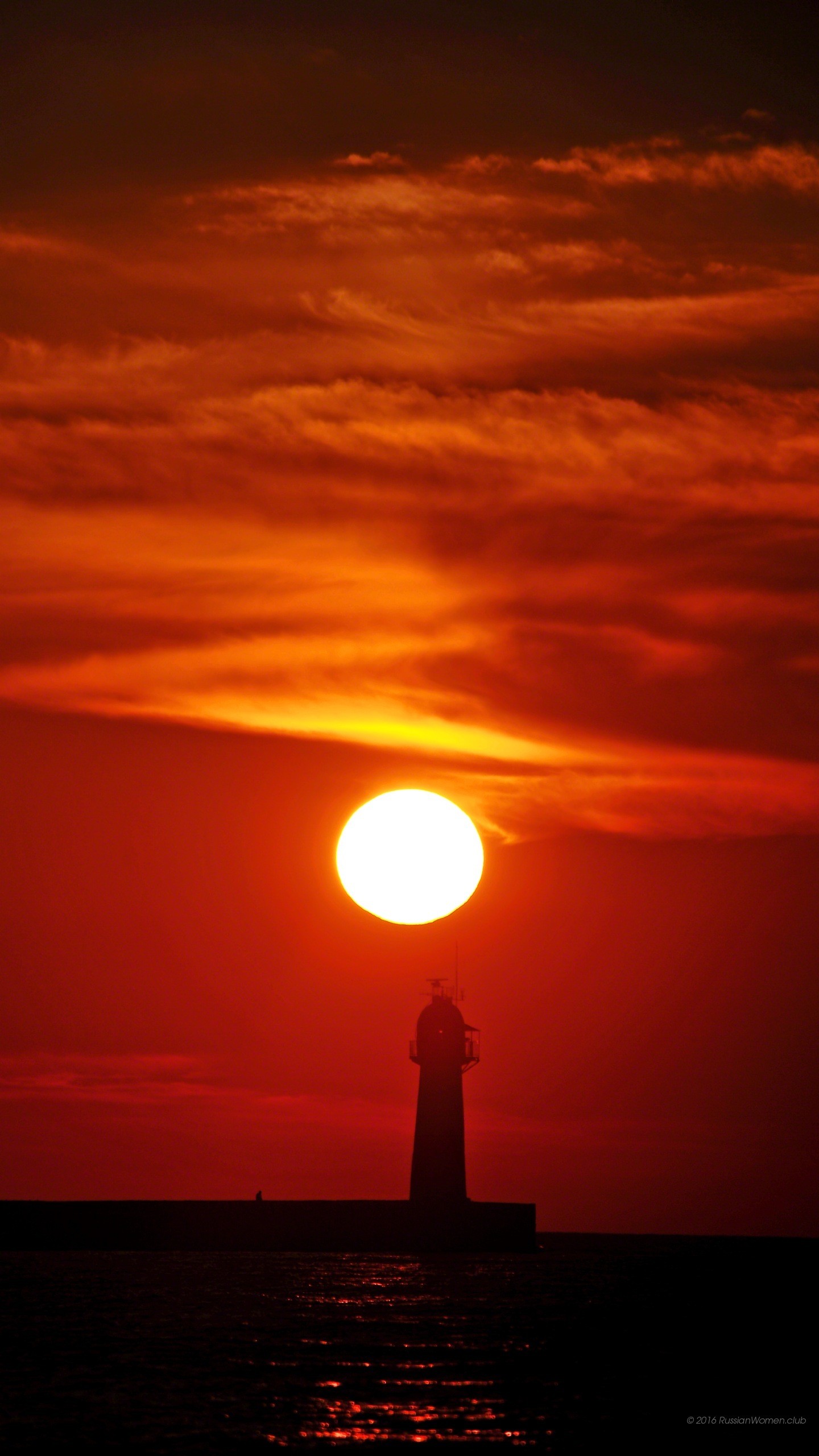 Faro, Tramonto, Sole, Cielo rosso, wallpaper Samsung