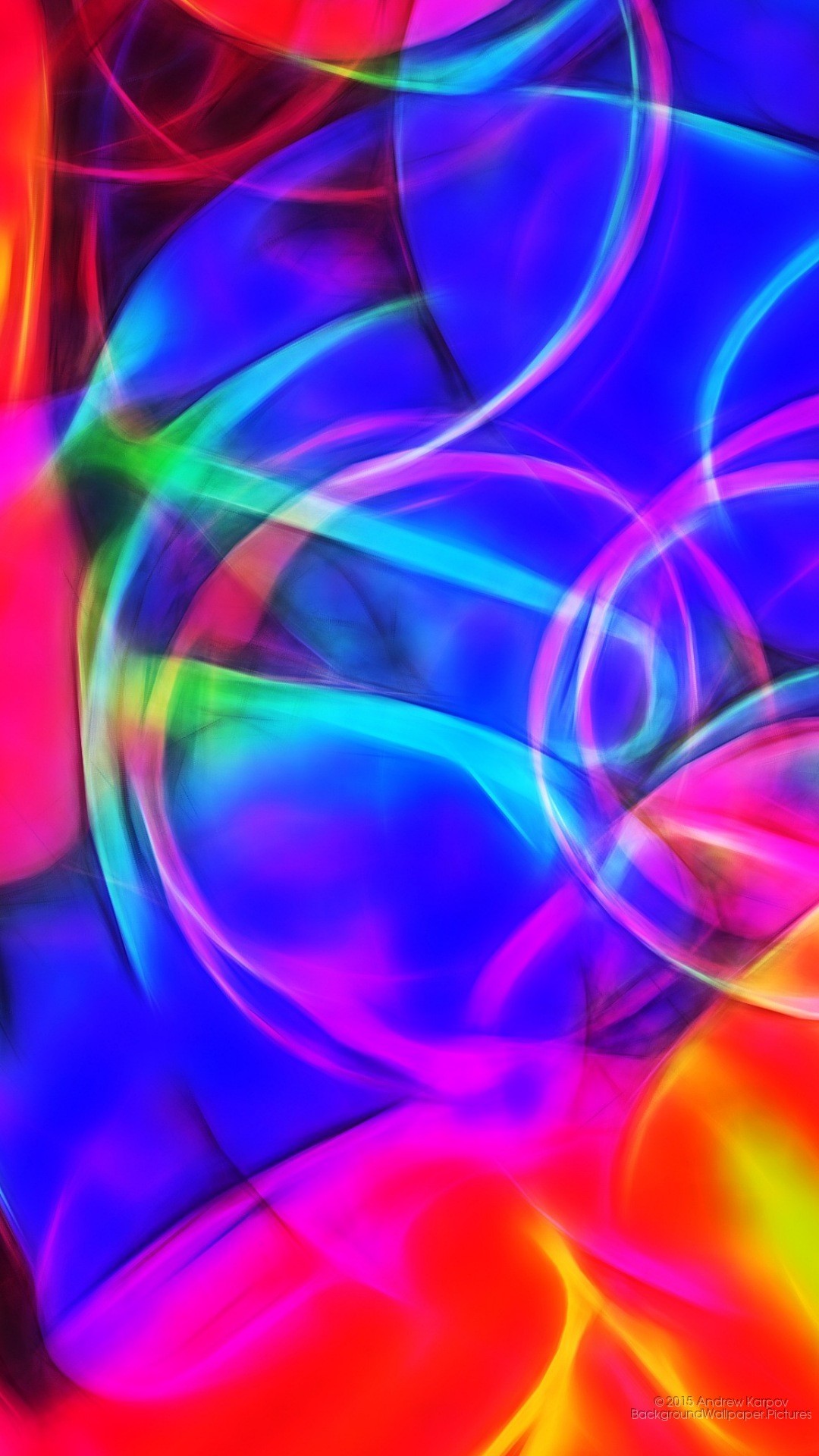 Arte astratta, Multicolore, Neon, Blu, sfondo per Asus Zenfone