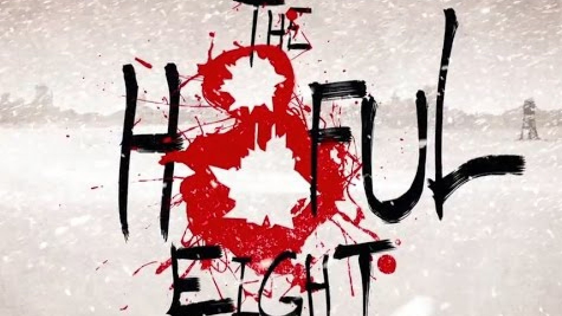 The Hateful Eight, Logo, Schizzi rossi, Neve, 1920x1080, immagine di sfondo