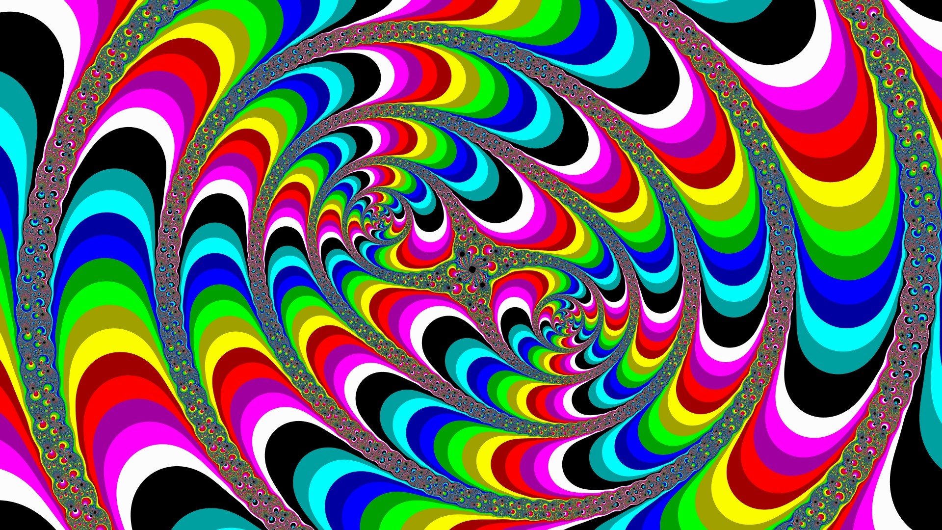 Spirale, Frattale, Arcobaleno, Illusione ottica, 1920x1080, immagine di sfondo