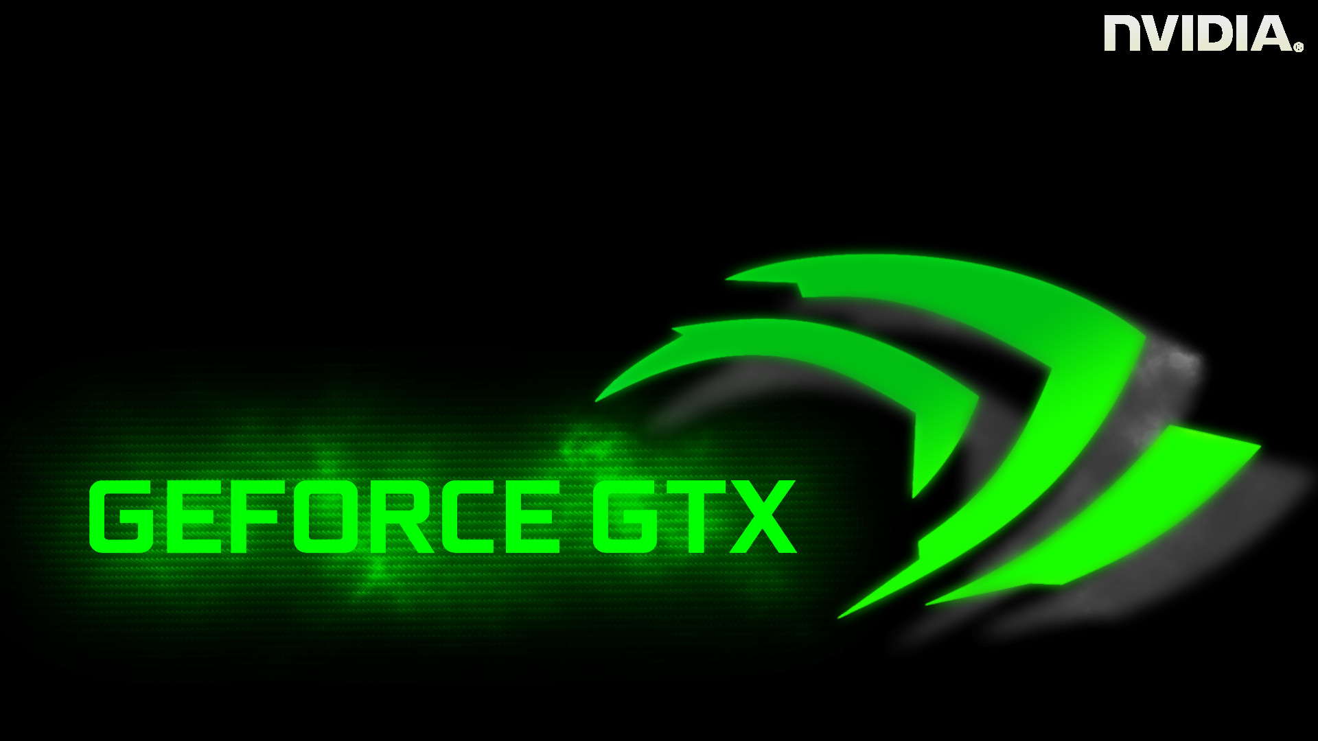 Nvidia, GeForce GTX, Logo Nvidia, Verde neon, Sfondo nero, Full HD, wallpaper desktop