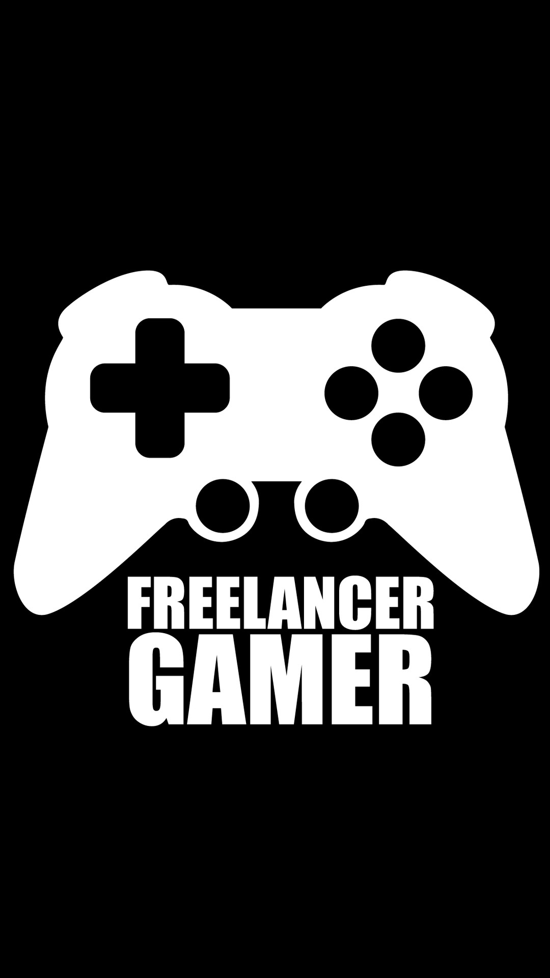 Freelancer Gamer, Controller, Sfondo nero, wallpaper per iPhone e Android