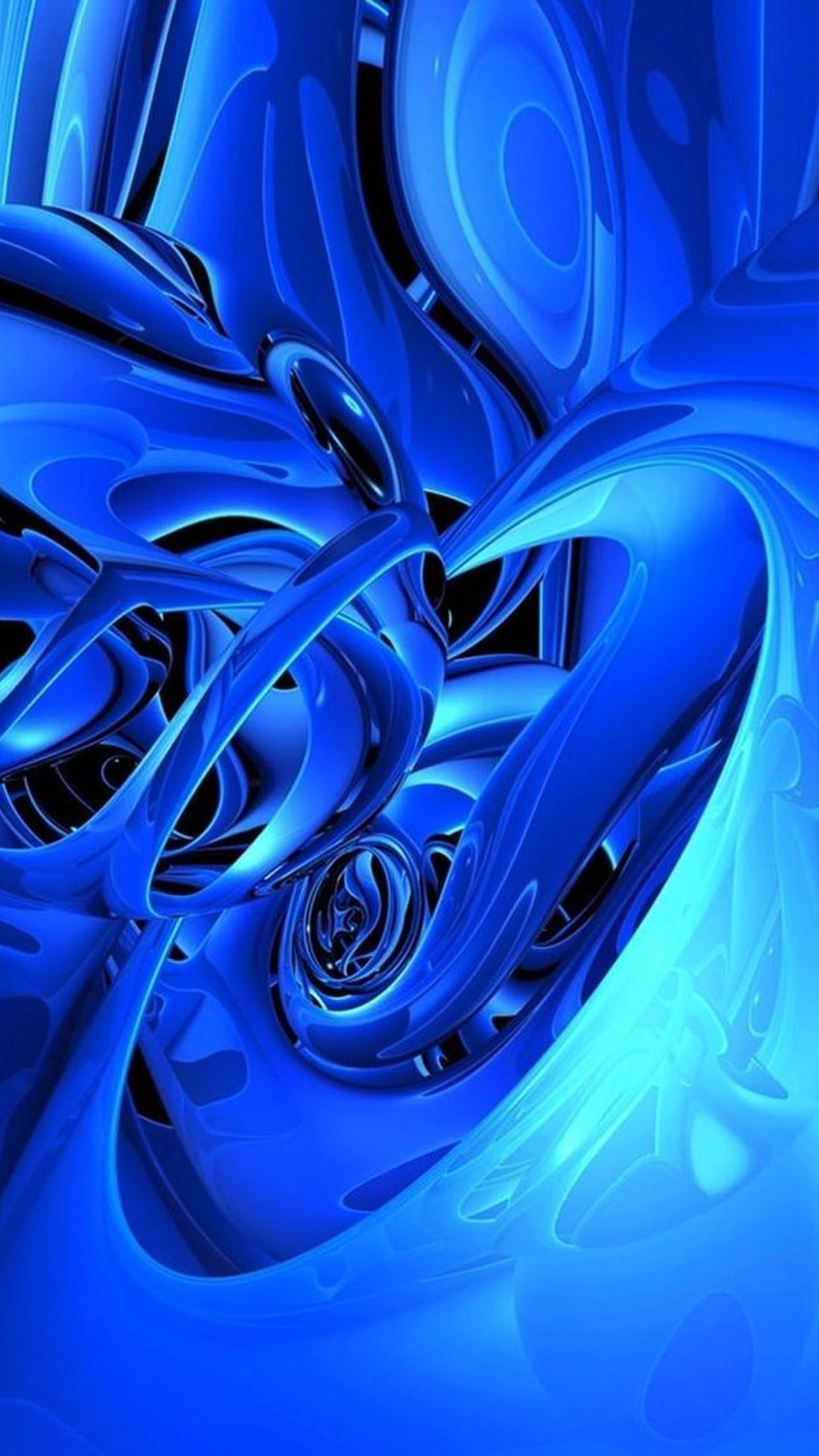 Arte 3D, Blu, Astratto, Forme fluide, immagine di sfondo LG G3