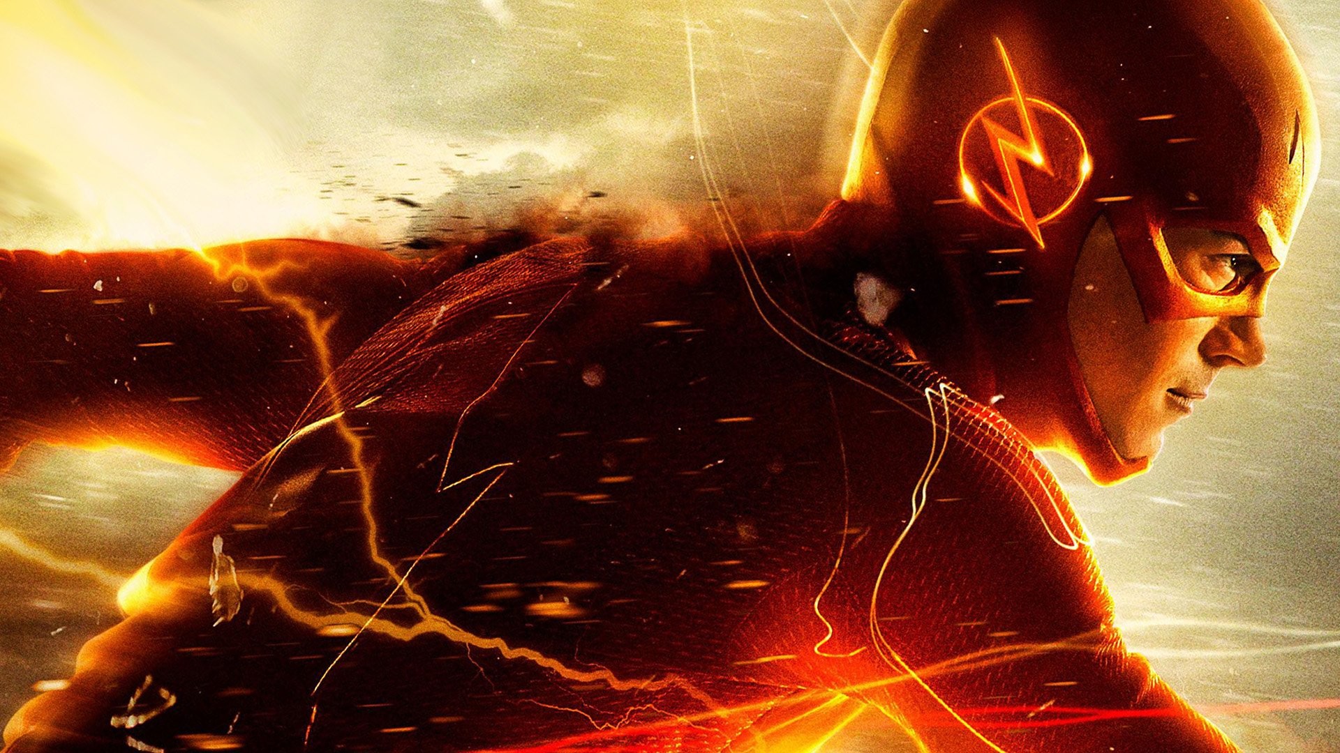 Flash, Barry Allen, Grant Gustin, Fulmini, Full HD, sfondo Windows 11