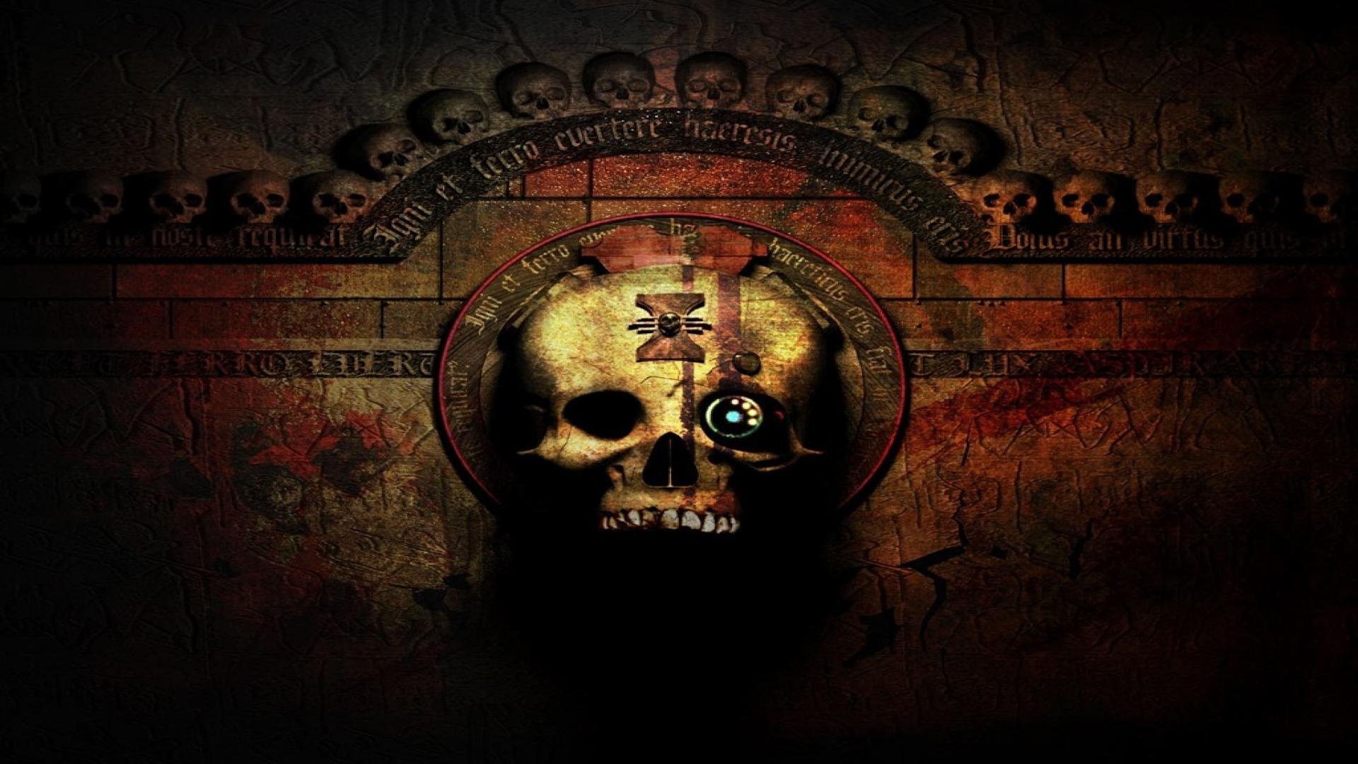 Teschio, Cripta, Dark, Illustrazione, Full HD, sfondo per PC