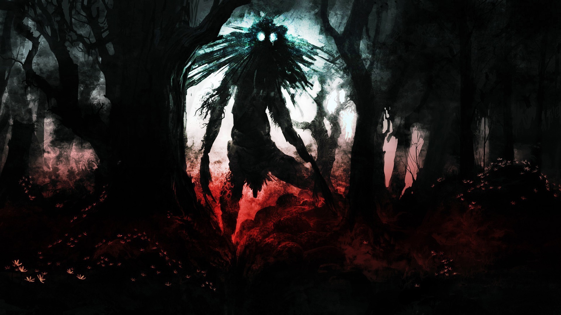 Bloodborne, Mostro, Foresta, Occhi luminosi, Full HD 1080p, sfondo desktop