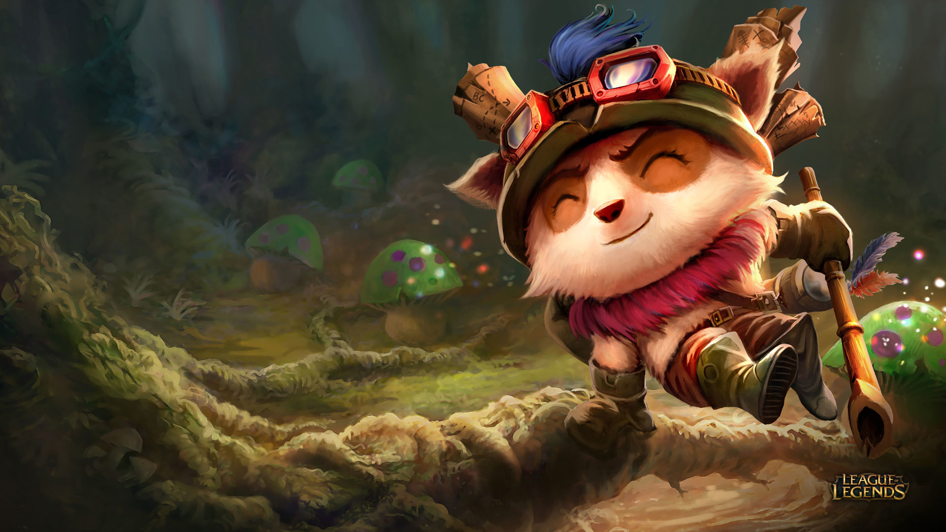 Teemo, League of Legends, Funghi, Foresta, 1920x1080, immagine di sfondo