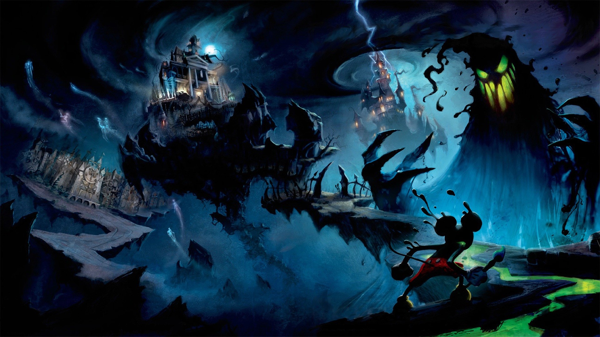 Epic Mickey, Topolino, Disney, Castello, 1920x1080, immagine di sfondo
