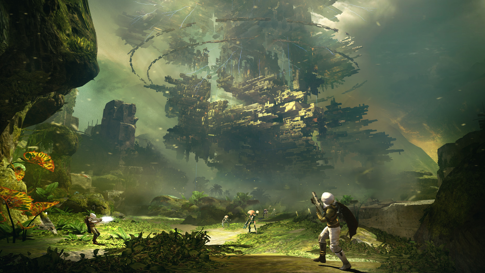 Destiny, Venere, Rovine, Guardiani, Verde, 1920x1080, sfondo per PC