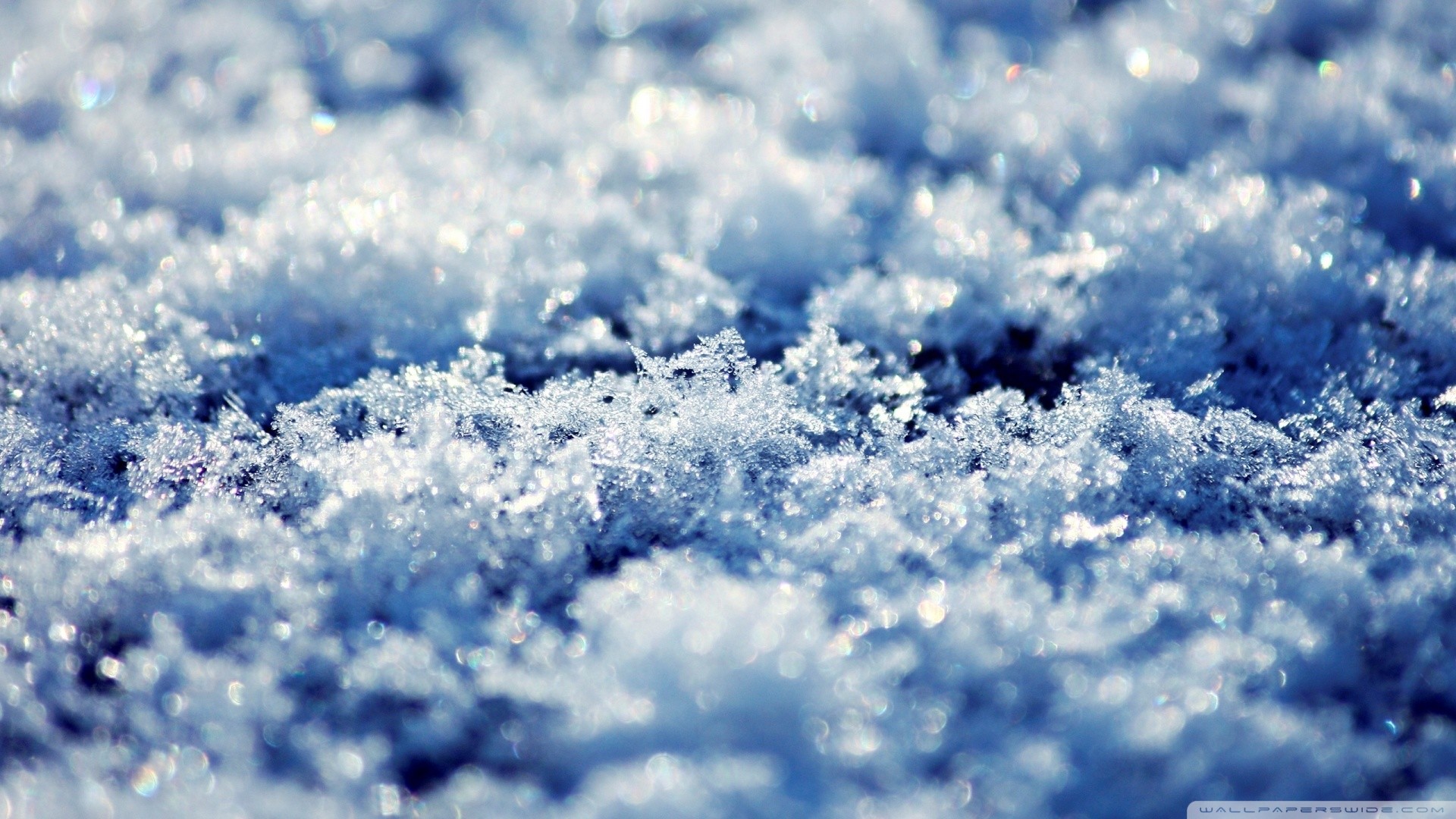 Cristalli di neve, Macro, Blu, Full HD 1080p, sfondo desktop