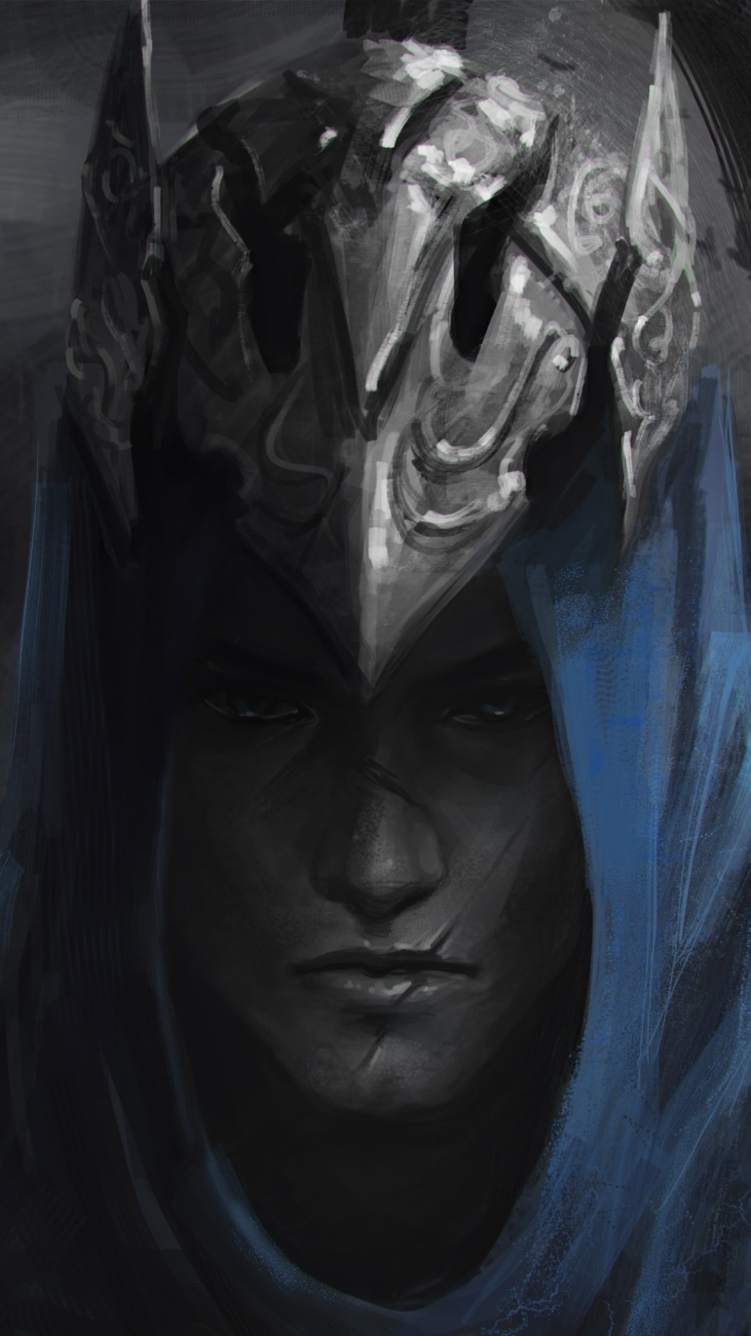 Artorias, Dark Souls, Elmo, Cappuccio blu, Verticale, sfondo per iPhone e Android