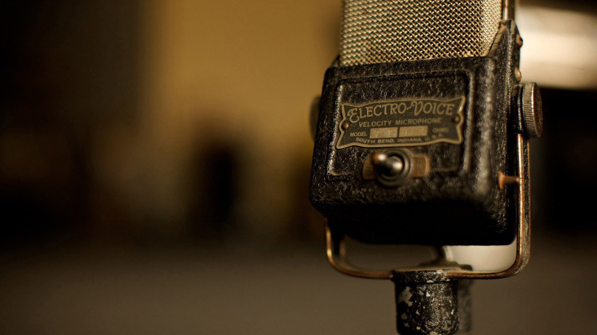 Electro-Voice, Microfono vintage, Sfocatura, Full HD, sfondo per portatile