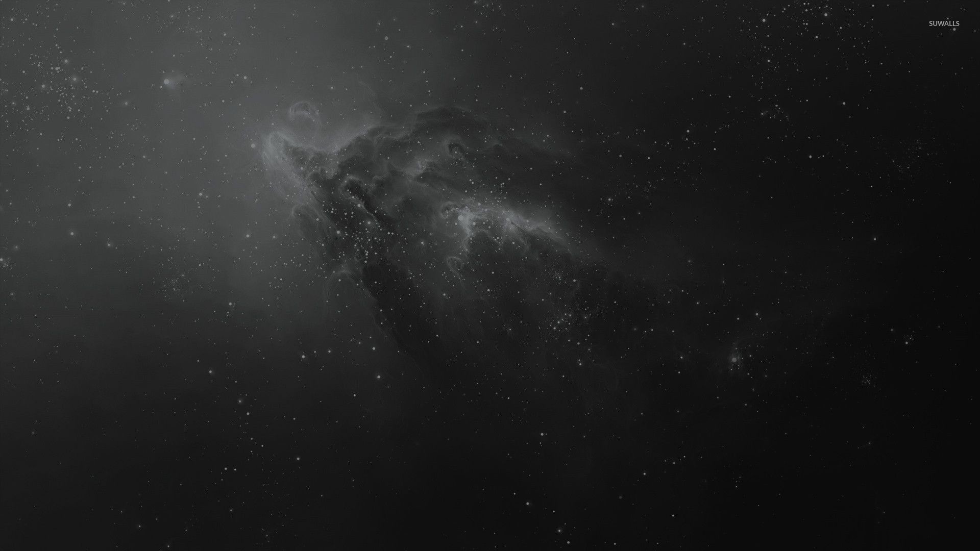 Nebulosa, Spazio, Grigio, Minimalista, Full HD, wallpaper desktop