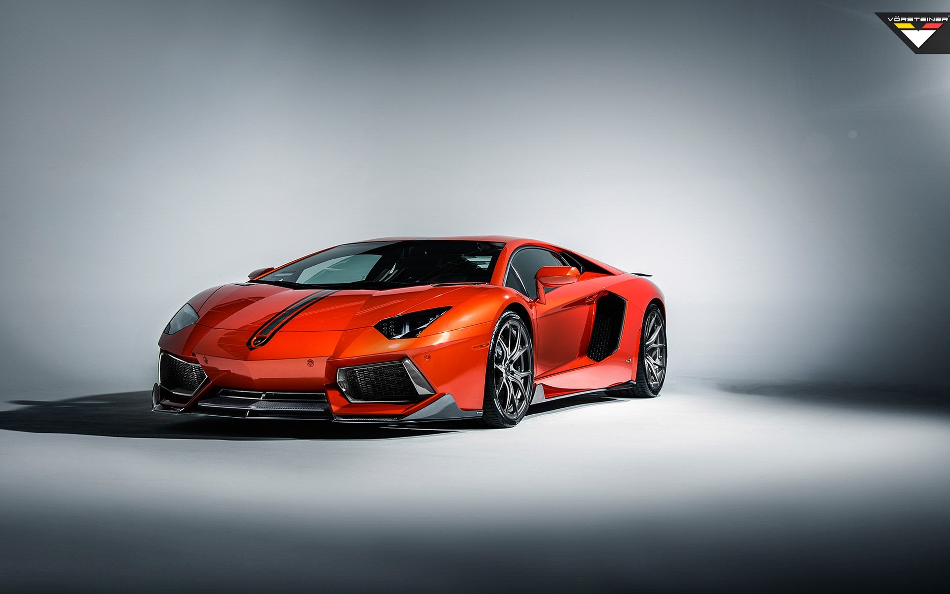 Lamborghini Aventador, Vorsteiner, Arancione, Studio, 1920x1200, sfondo per PC