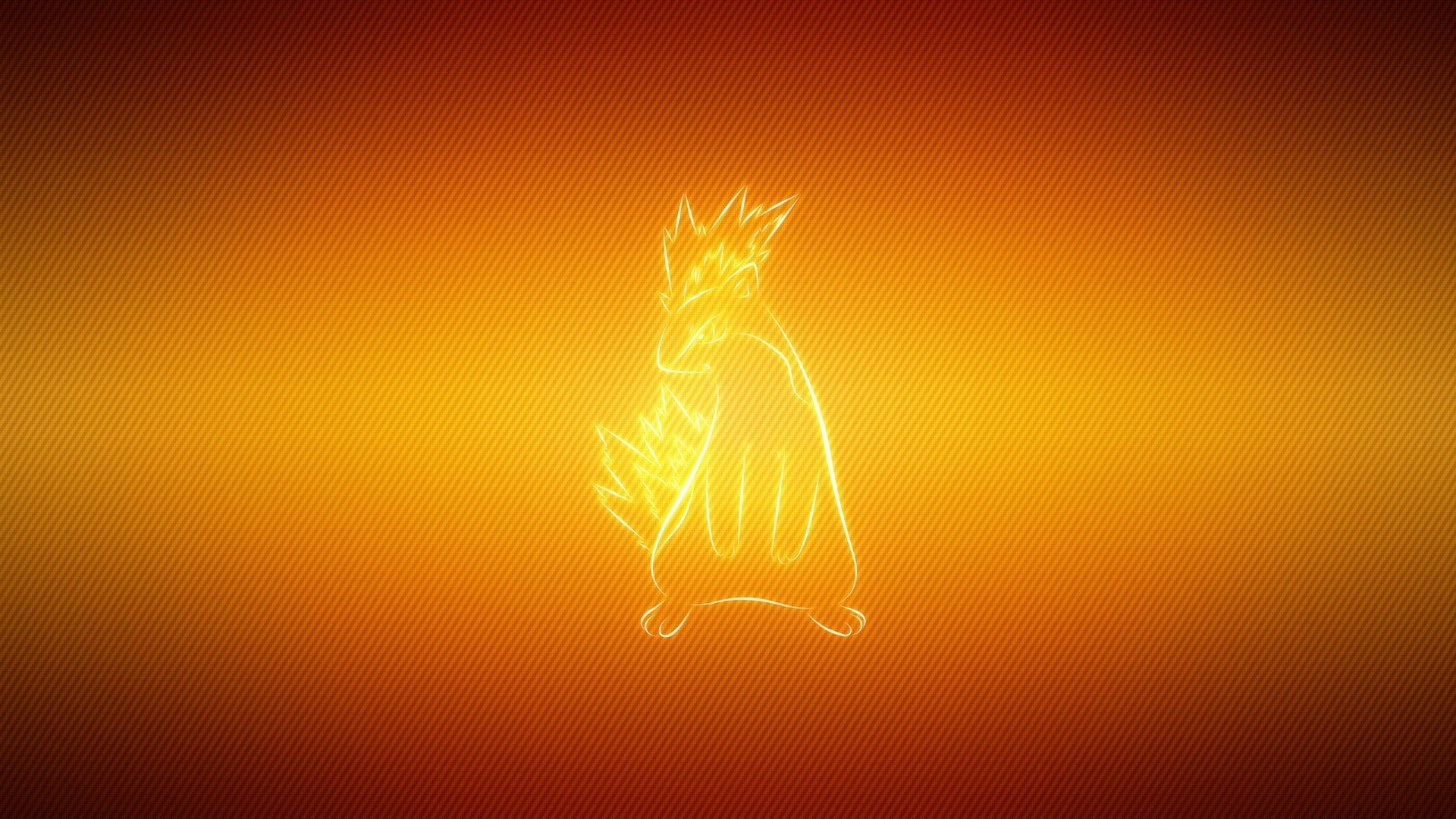 Tux, Linux, Arancione, Minimalismo, Full HD, sfondo desktop