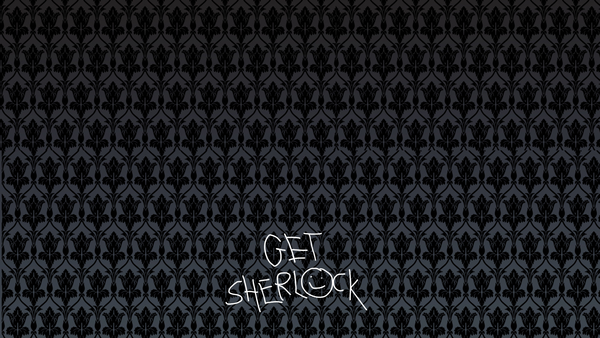 Get Sherlock, Sherlock, Motivo damascato, Nero, Full HD, sfondo per PC e portatile
