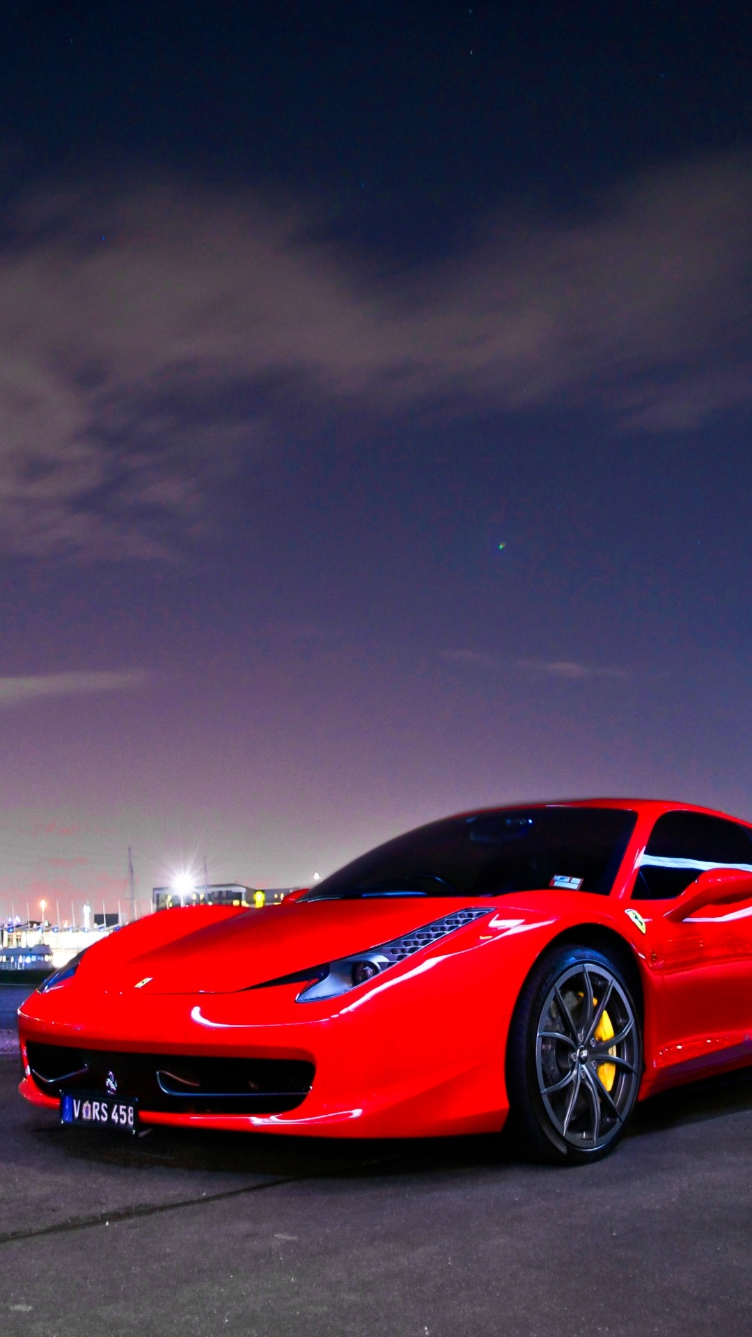 Ferrari 458 Italia, Ferrari, Supercar, Rosso, immagine di sfondo iPhone 7 Plus