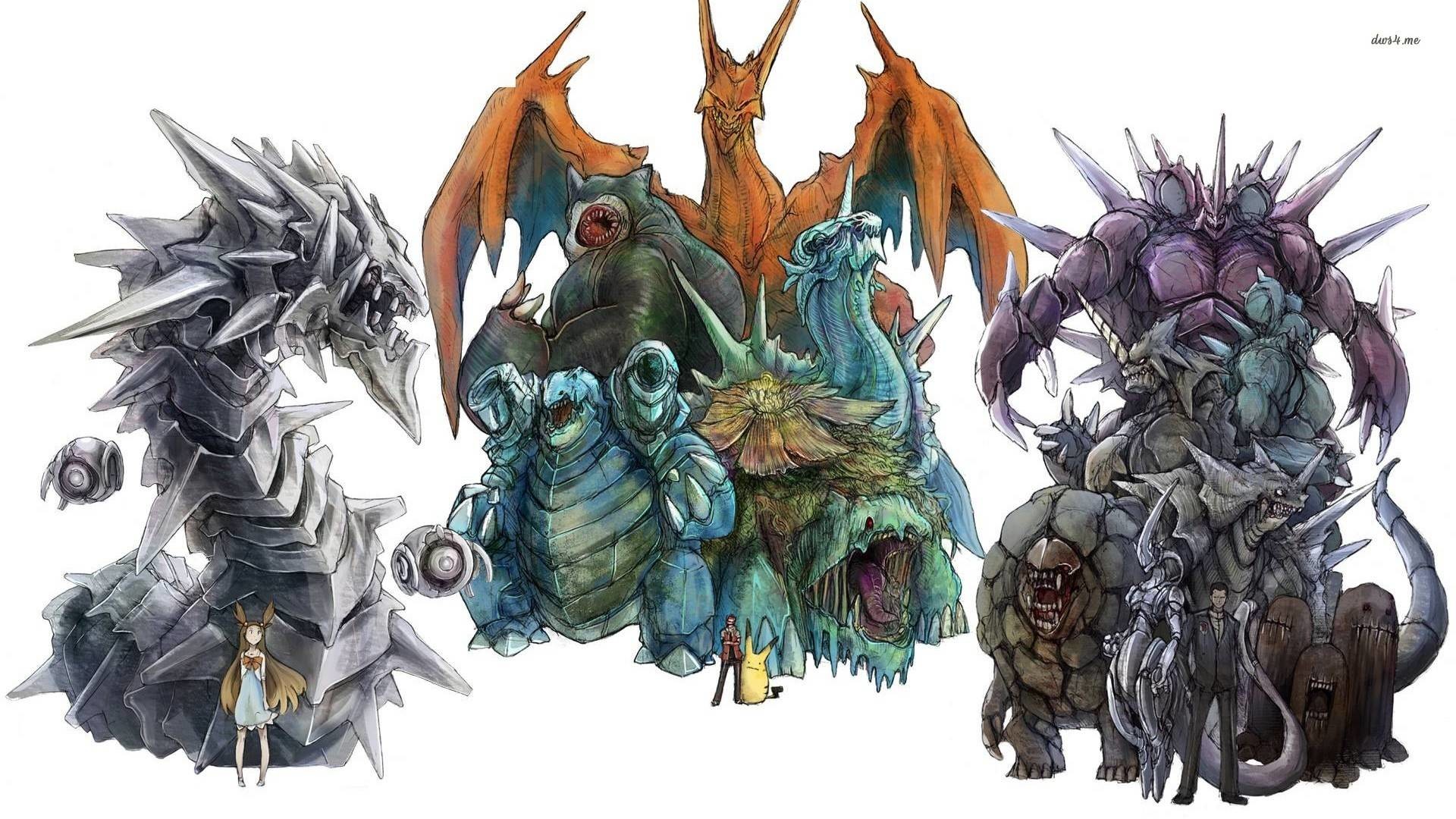 Mega Steelix, Charizard, Mega Aggron, Pokémon, Mega evoluzioni, Full HD, sfondo per PC e portatile