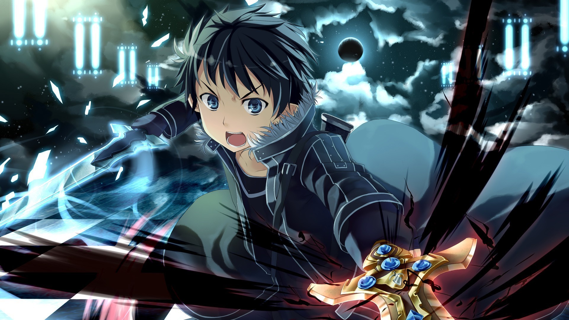 Kirito, Sword Art Online, Spada, Eclissi, 1920x1080, sfondo per PC