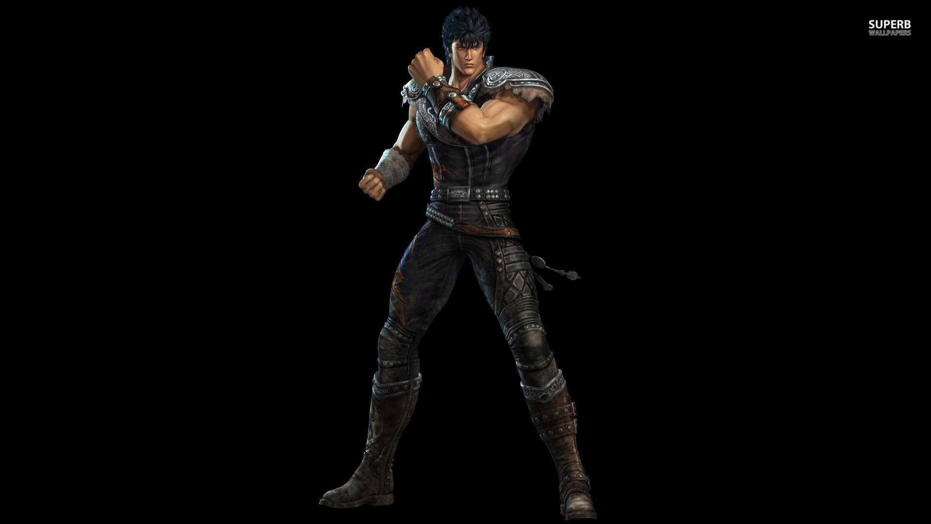 Kenshiro, Modello 3D, Sfondo nero, Videogioco, Full HD, wallpaper per PC