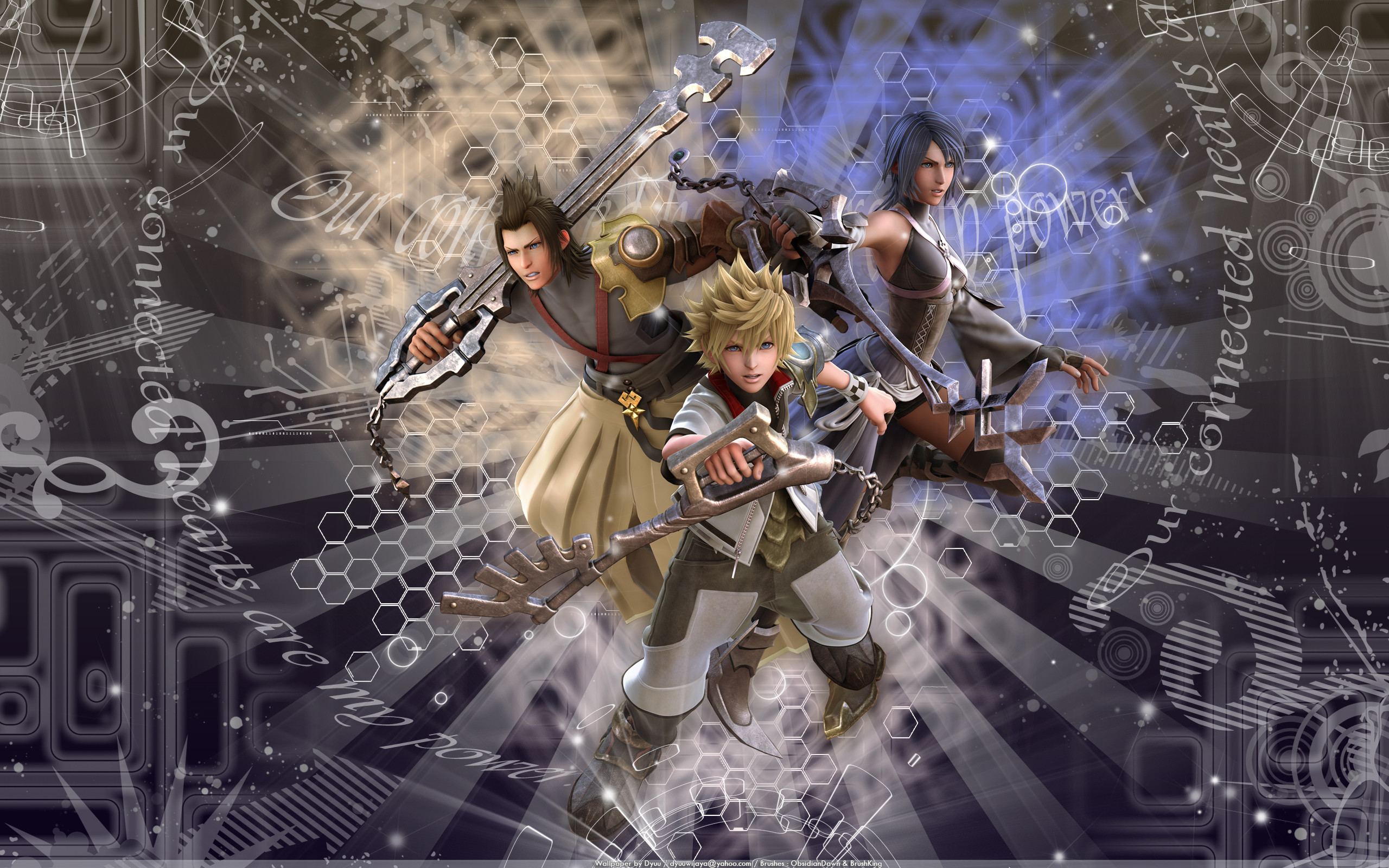 Ventus, Terra, Aqua, Kingdom Hearts Birth by Sleep, Arte digitale, sfondo 2K per PC