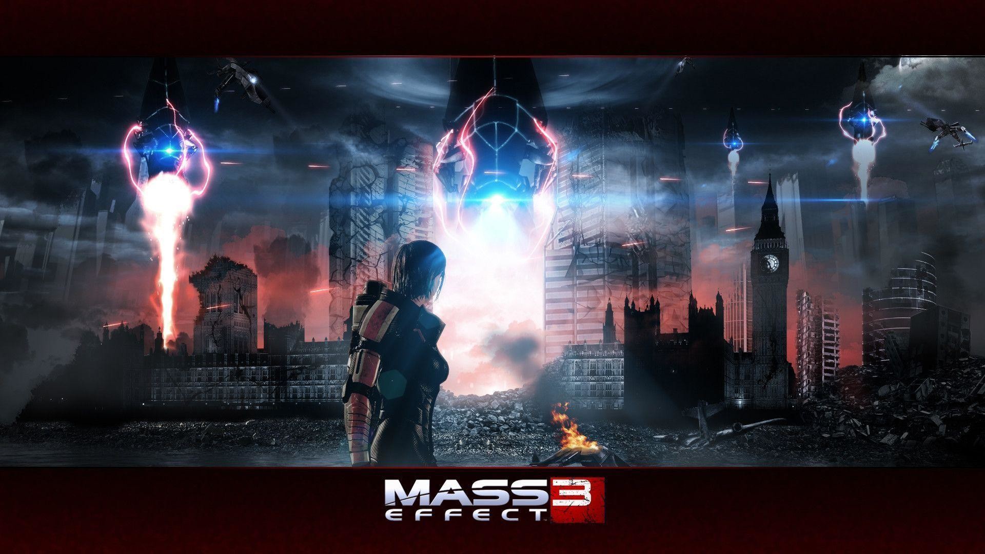 Mass Effect 3, Mass Effect, Londra, Razziatori, Comandante Shepard, wallpaper Windows 11