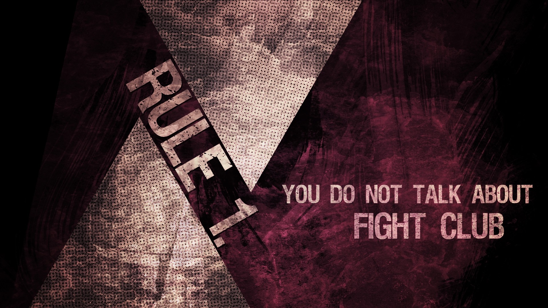 Fight Club, Prima regola, Citazione, Tipografia, 16:9 Full HD, sfondo widescreen