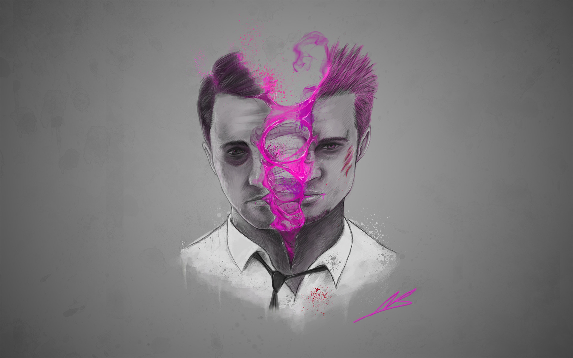 Tyler Durden, Il narratore, Fight Club, Illustrazione, 1920x1200, sfondo per PC