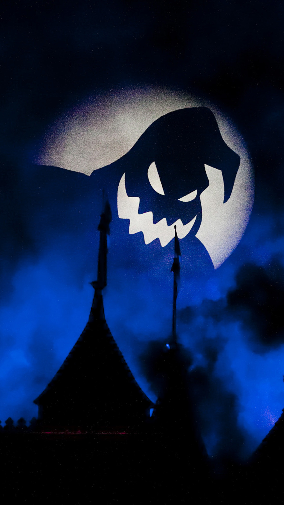 Oogie Boogie, Nightmare Before Christmas, Luna, Blu, Full HD, sfondo per smartphone