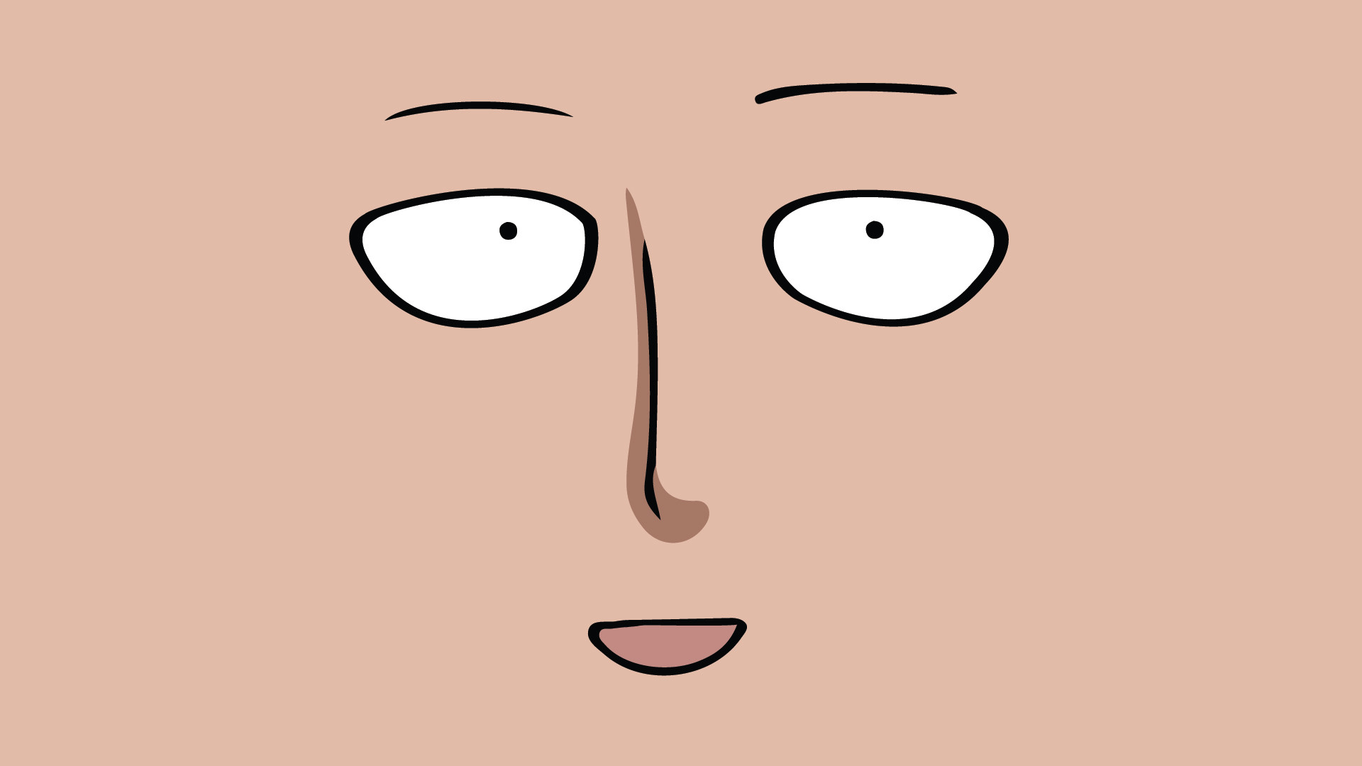 Saitama, One Punch Man, Volto, Minimalista, 1920x1080, immagine di sfondo