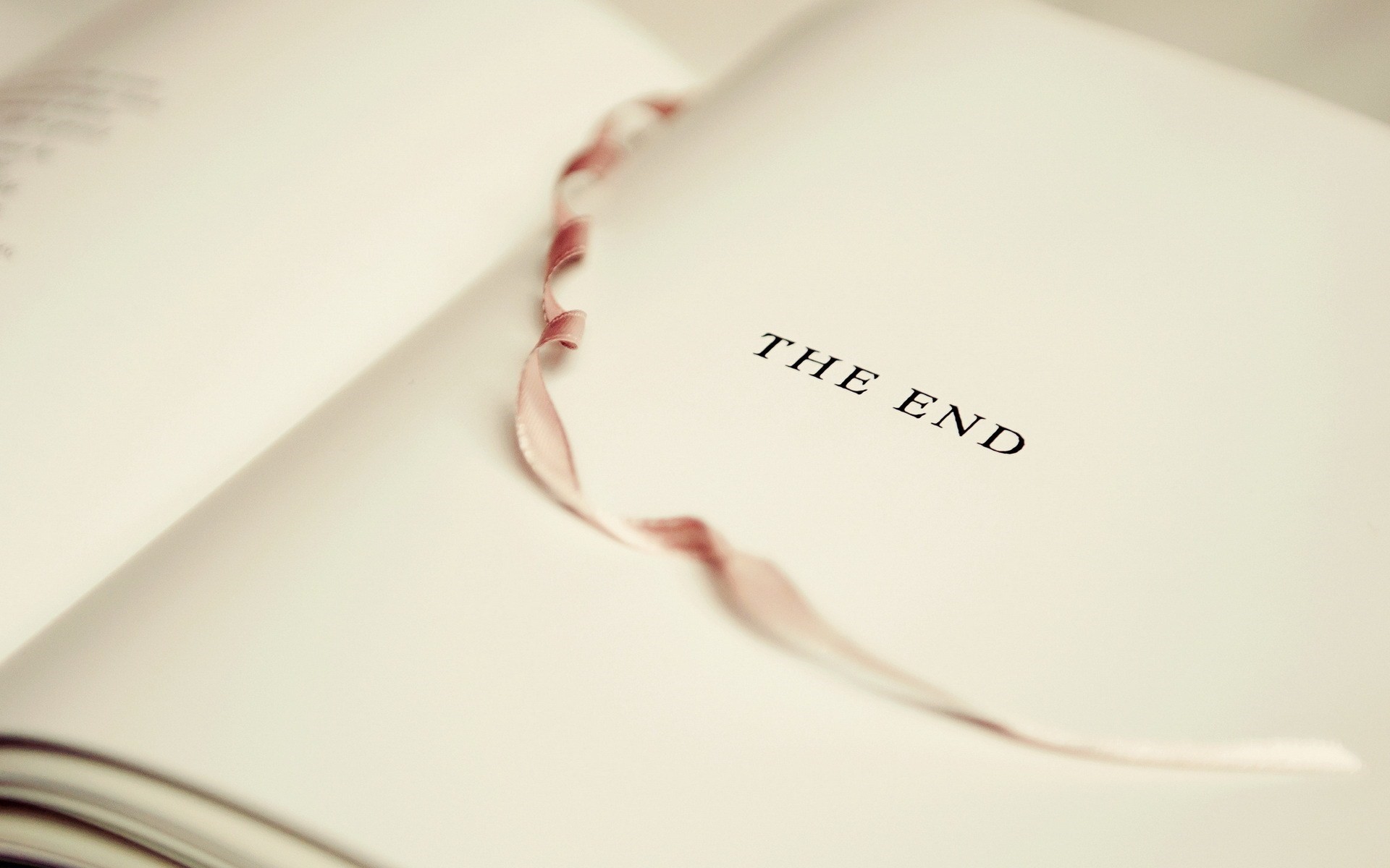 The End, Libro aperto, Segnalibro, Pagine, 1920x1200, immagine di sfondo